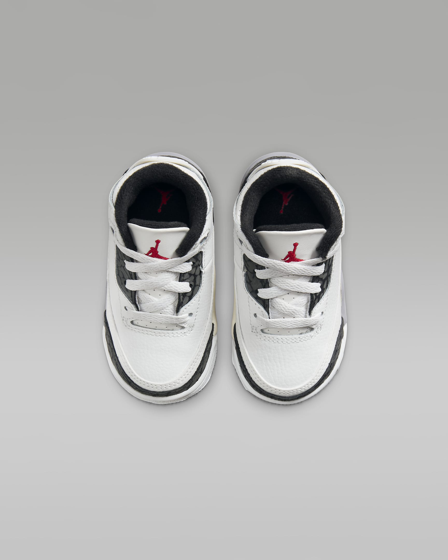 Jordan 3 Retro "Cement Grey" Baby/Toddler Shoes - Summit White/Cement Grey/Black/Fire Red