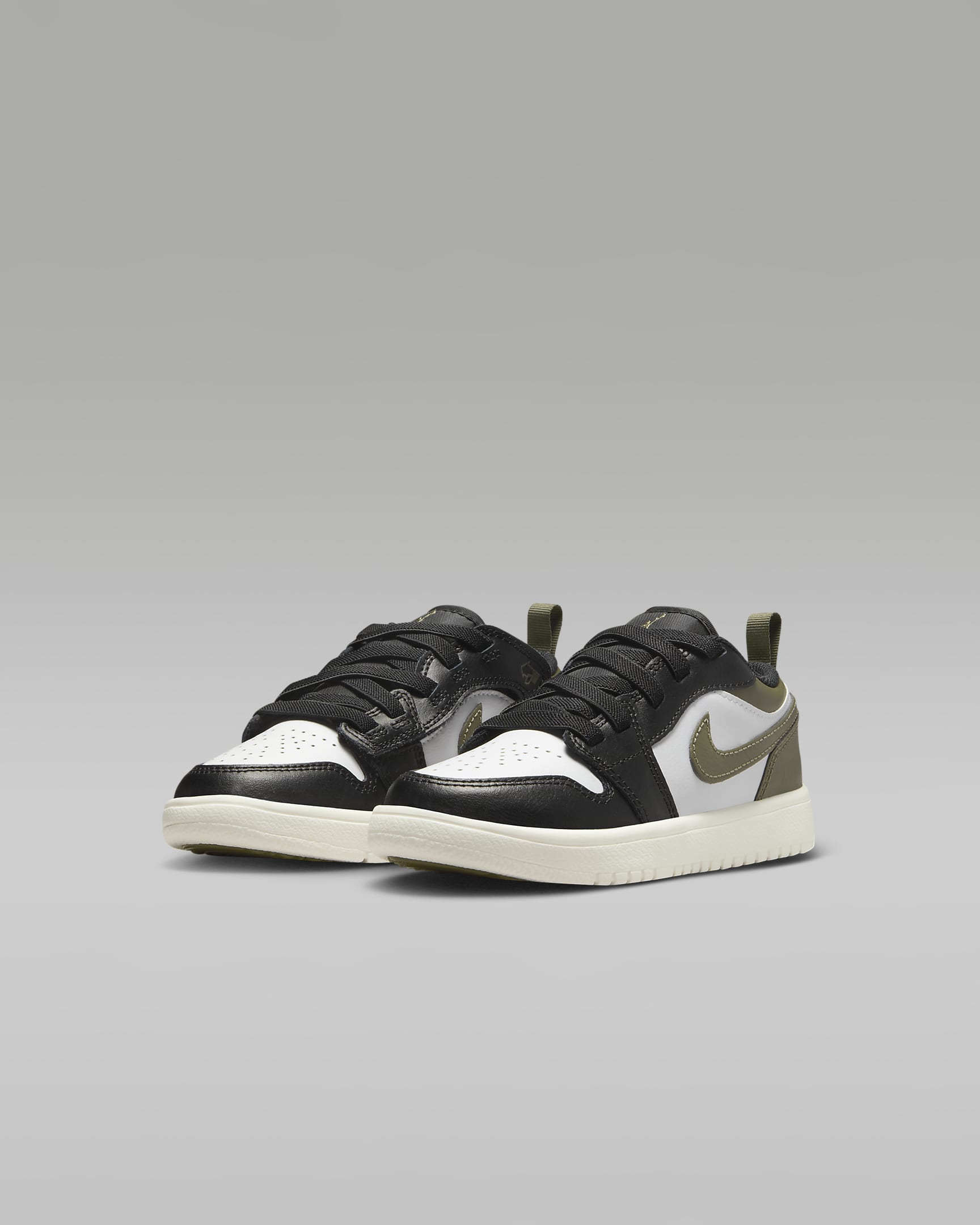 Jordan 1 Low Alt Little Kids' Shoes - Black/Medium Olive/Sail/White