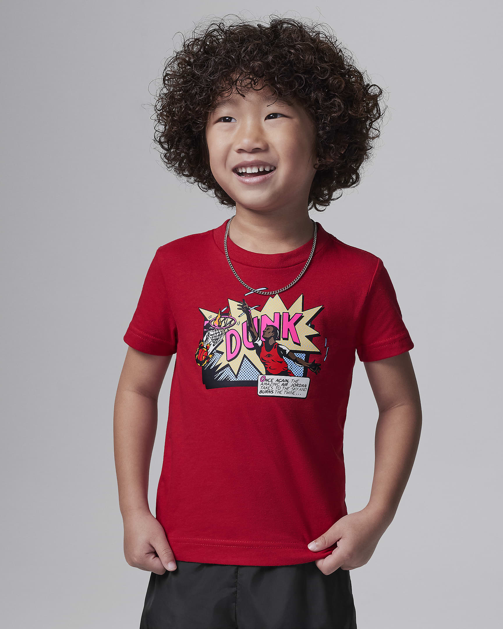 Air Jordan Toddler Dunk Comics T-Shirt - Gym Red