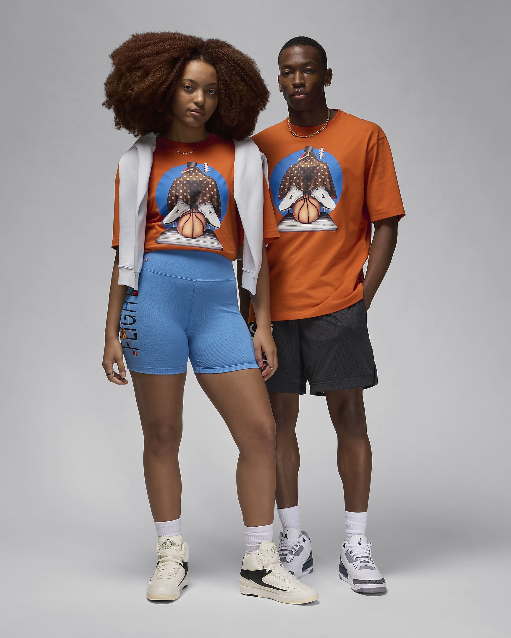 Playera para hombre Jordan Artist Series by Darien Birks - Naranja fogata