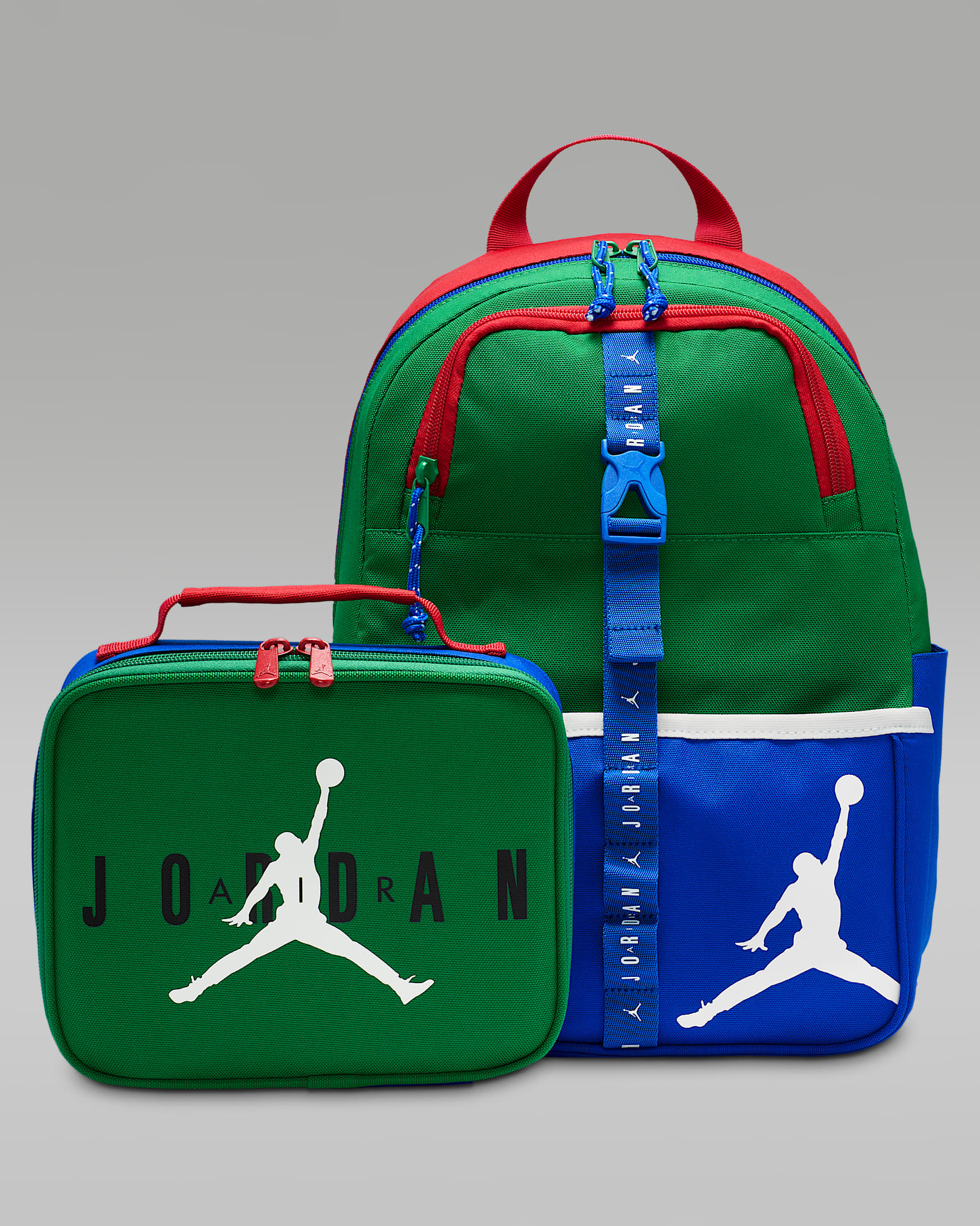 Mochila (18 L) y lonchera (3 L) para niños grandes Air Jordan Lunch Backpack - Verde pino