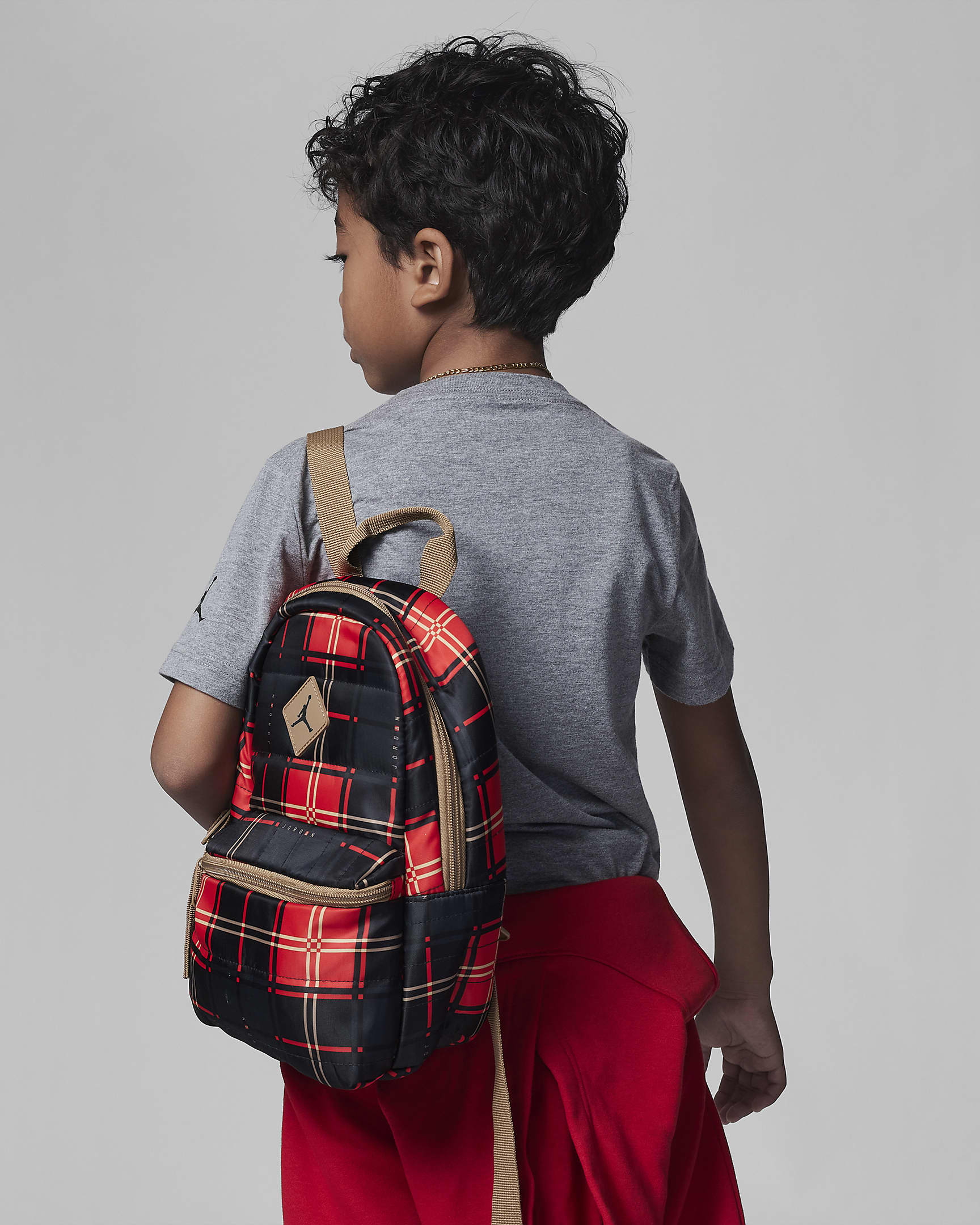 Jordan Quilted Mini Daypack Backpack (6L) - Fire Red