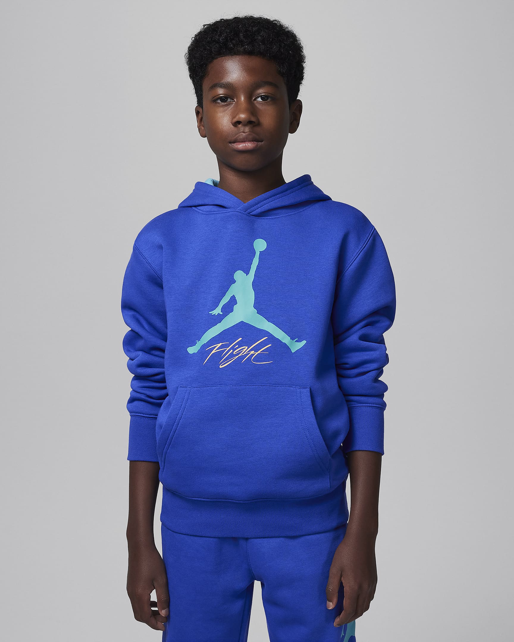 Mikina Jordan Jumpman Baseline pro větší děti - Hyper Royal