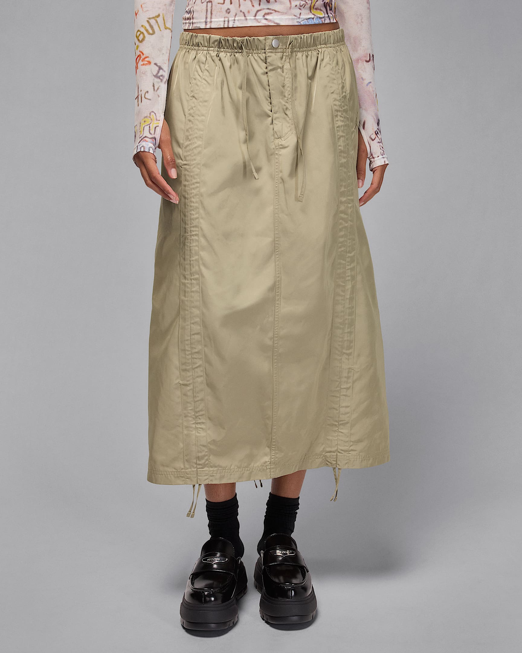 Jordan Flight Women's Parachute Skirt - Medium Khaki/Medium Khaki
