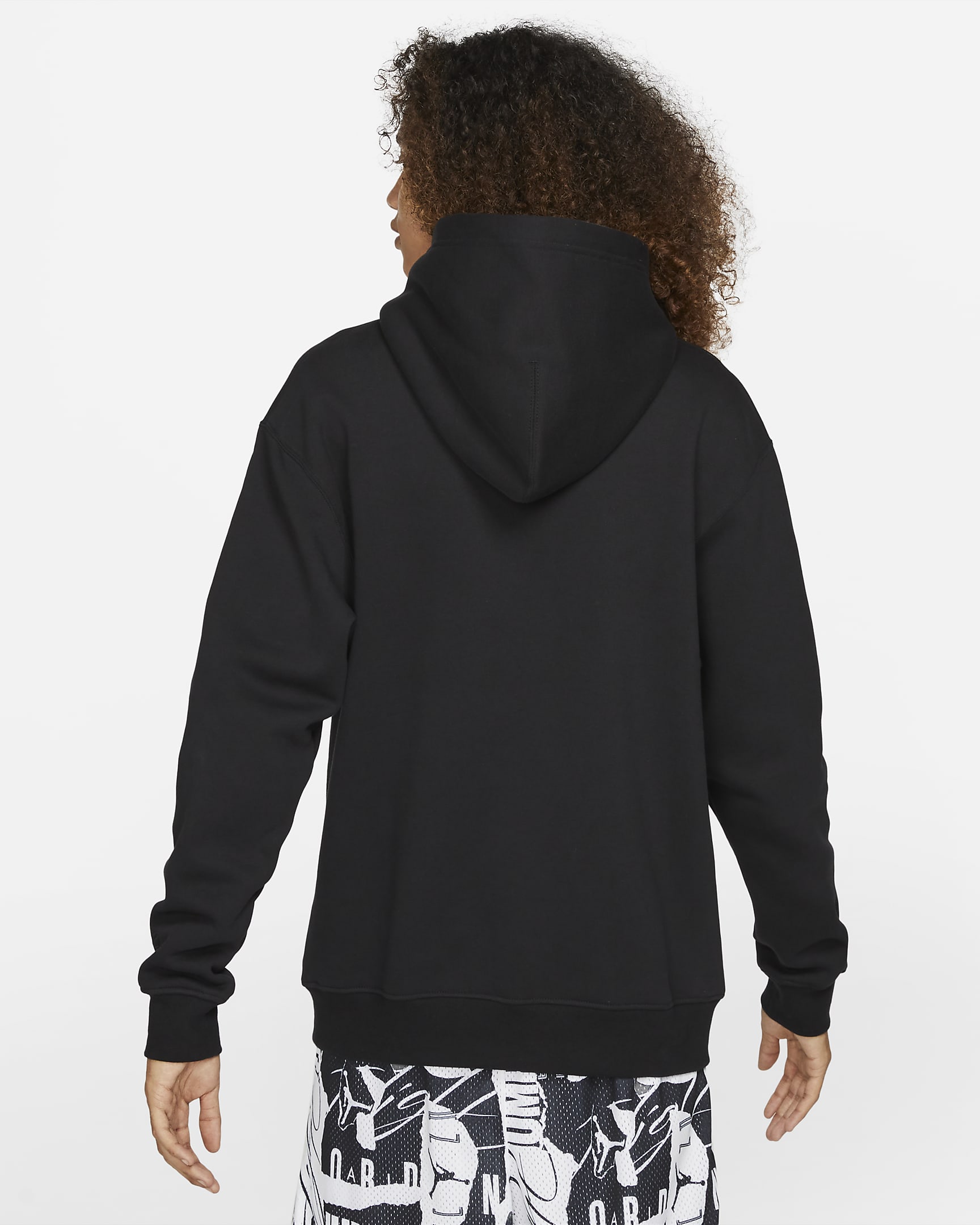 Jordan Essential Men's Fleece Graphic Hoodie - Black/White/White