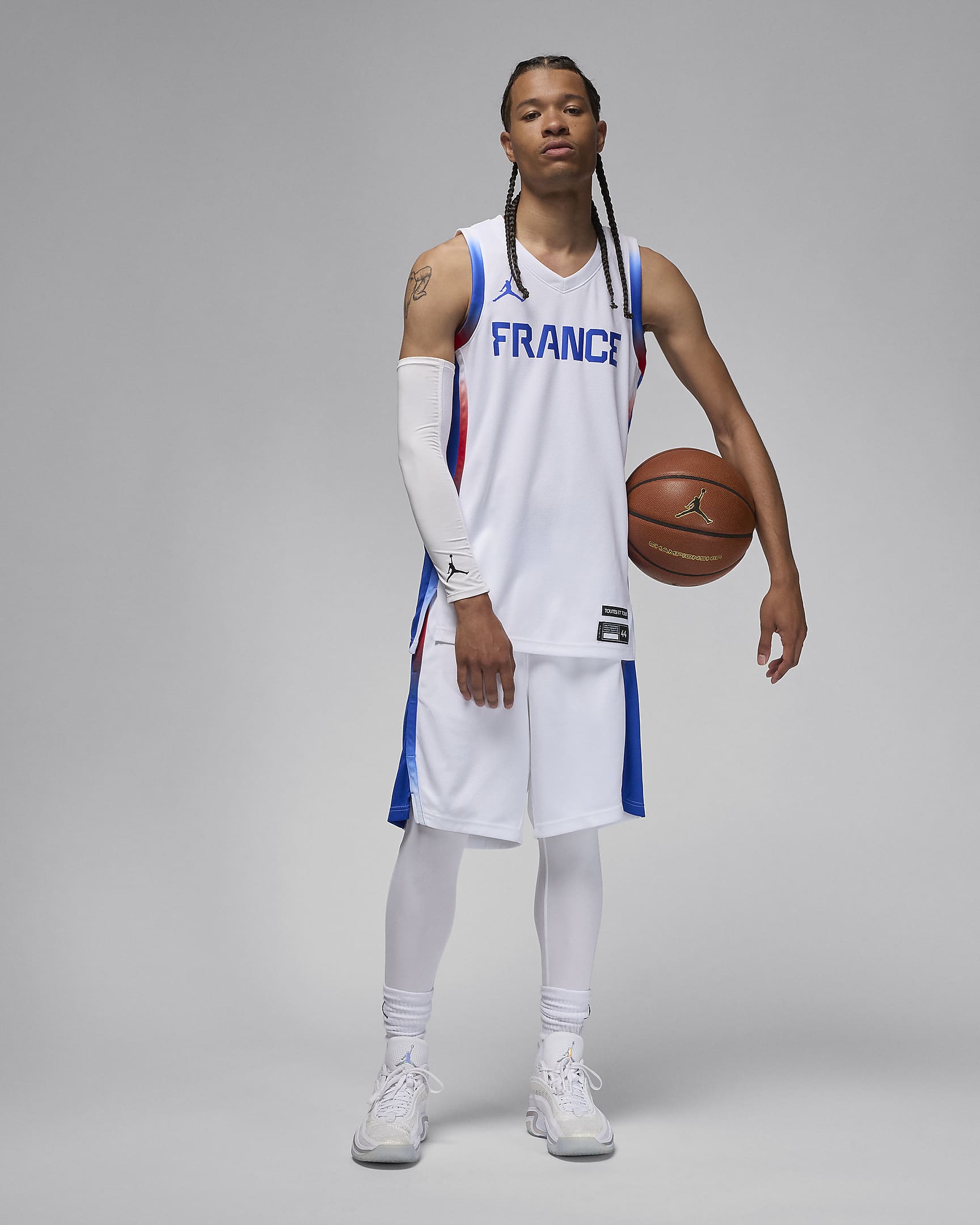 Frankrijk Limited Home Jordan basketbalshorts voor heren - Wit/Hyper Royal