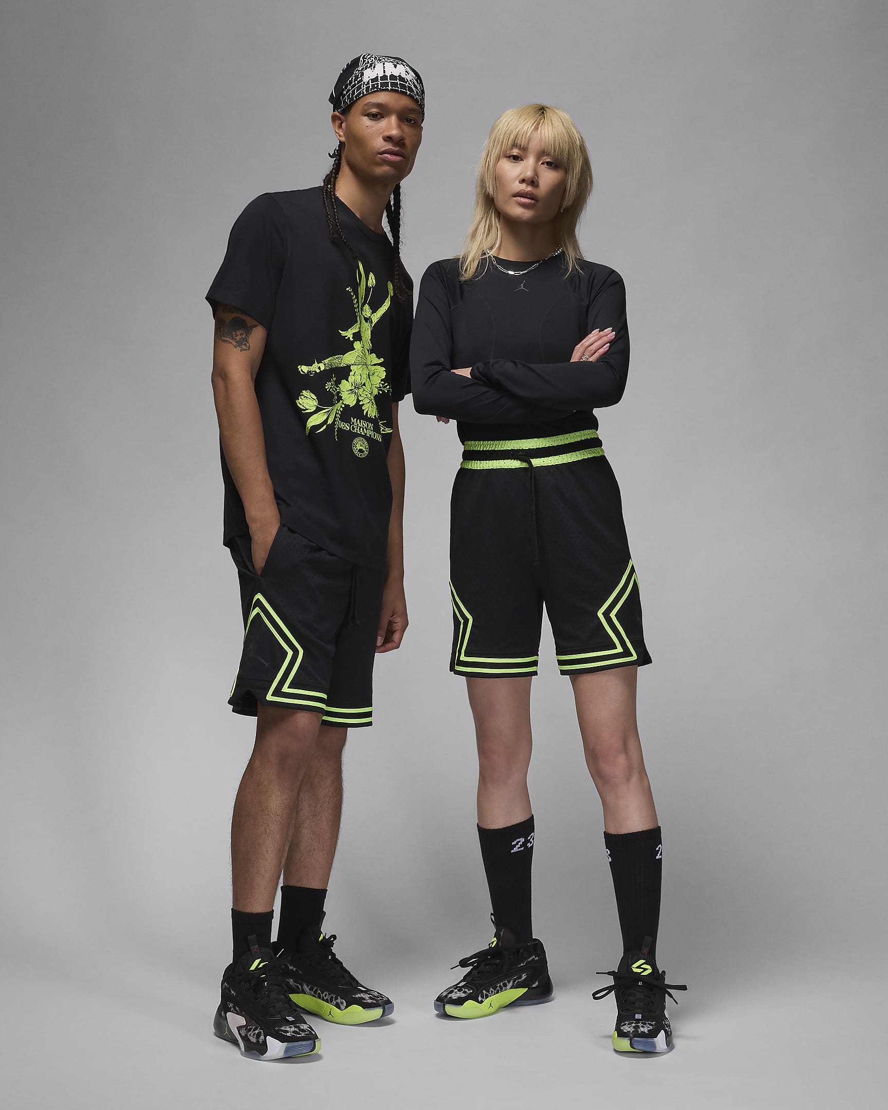 Shorts Diamond Jordan Dri-FIT Sport - Nero/Volt Glow/Nero