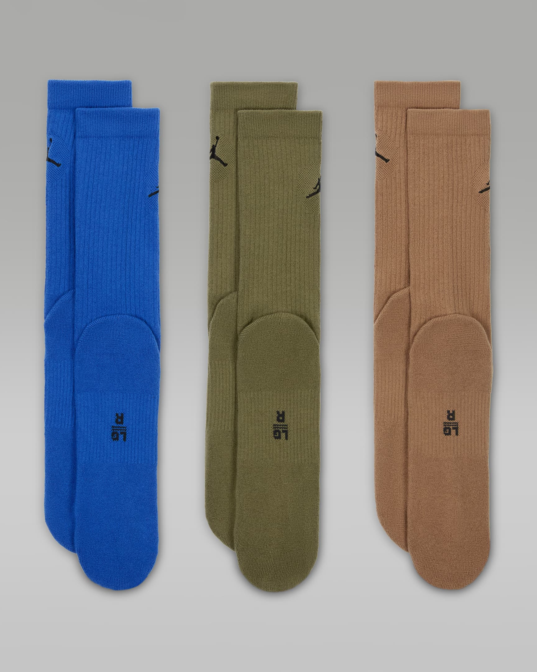 Jordan Everyday Crew Socks (3 pairs) - Multi-Colour