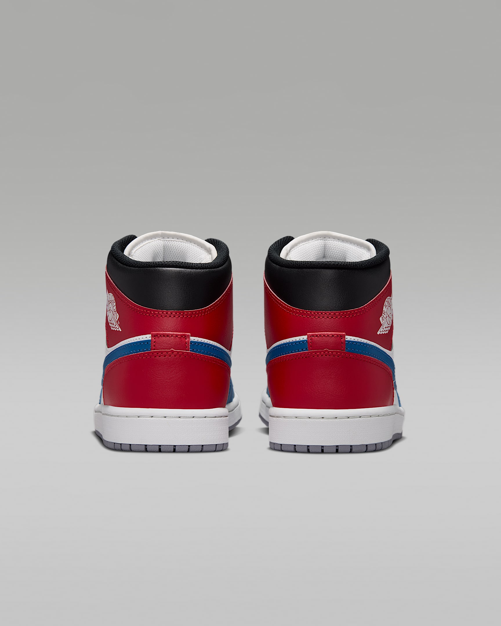 Air Jordan 1 Mid Men's Shoes - True Blue/Varsity Red/Black/Summit White