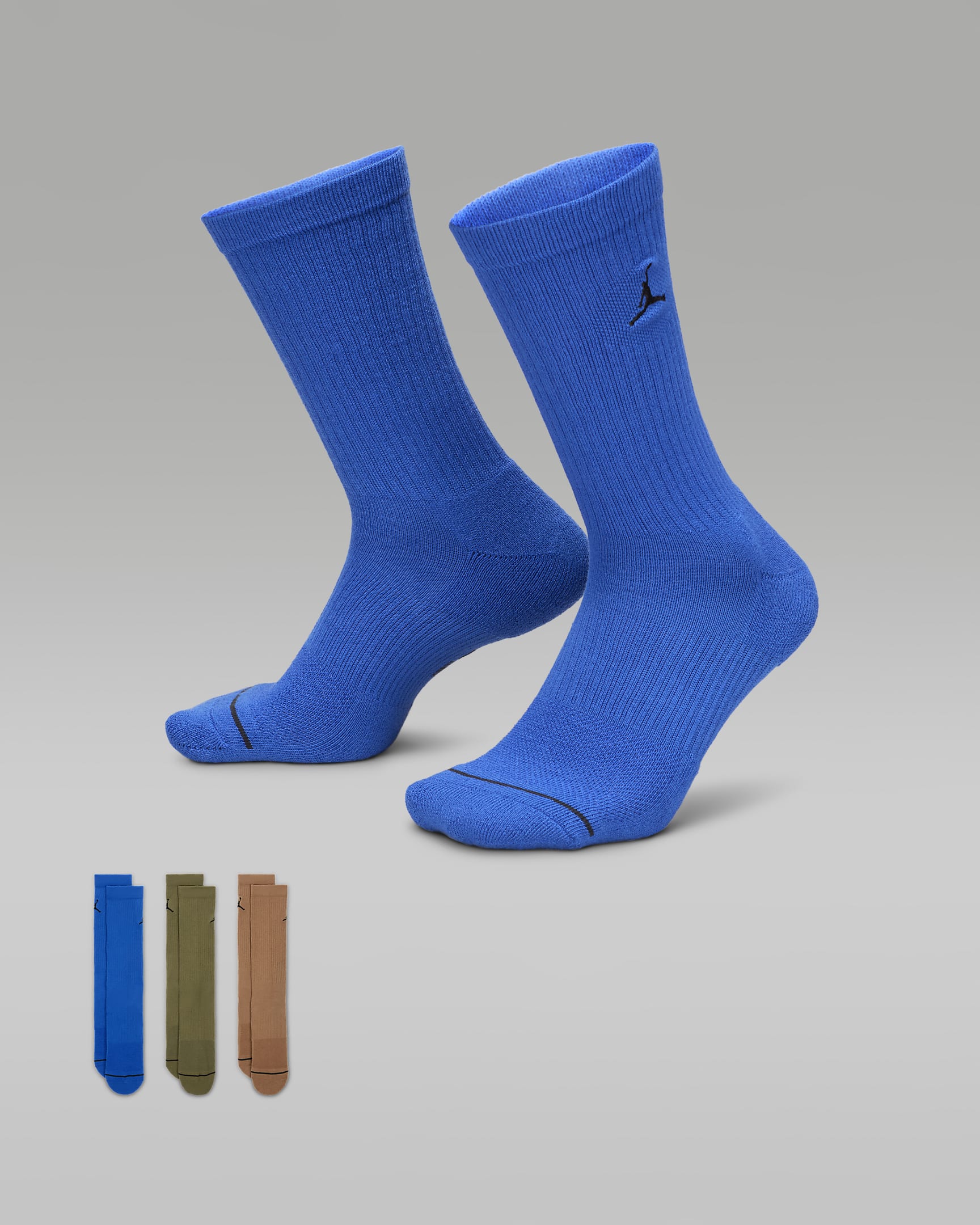 Jordan Everyday Crew Socks (3 pairs) - Multi-Colour