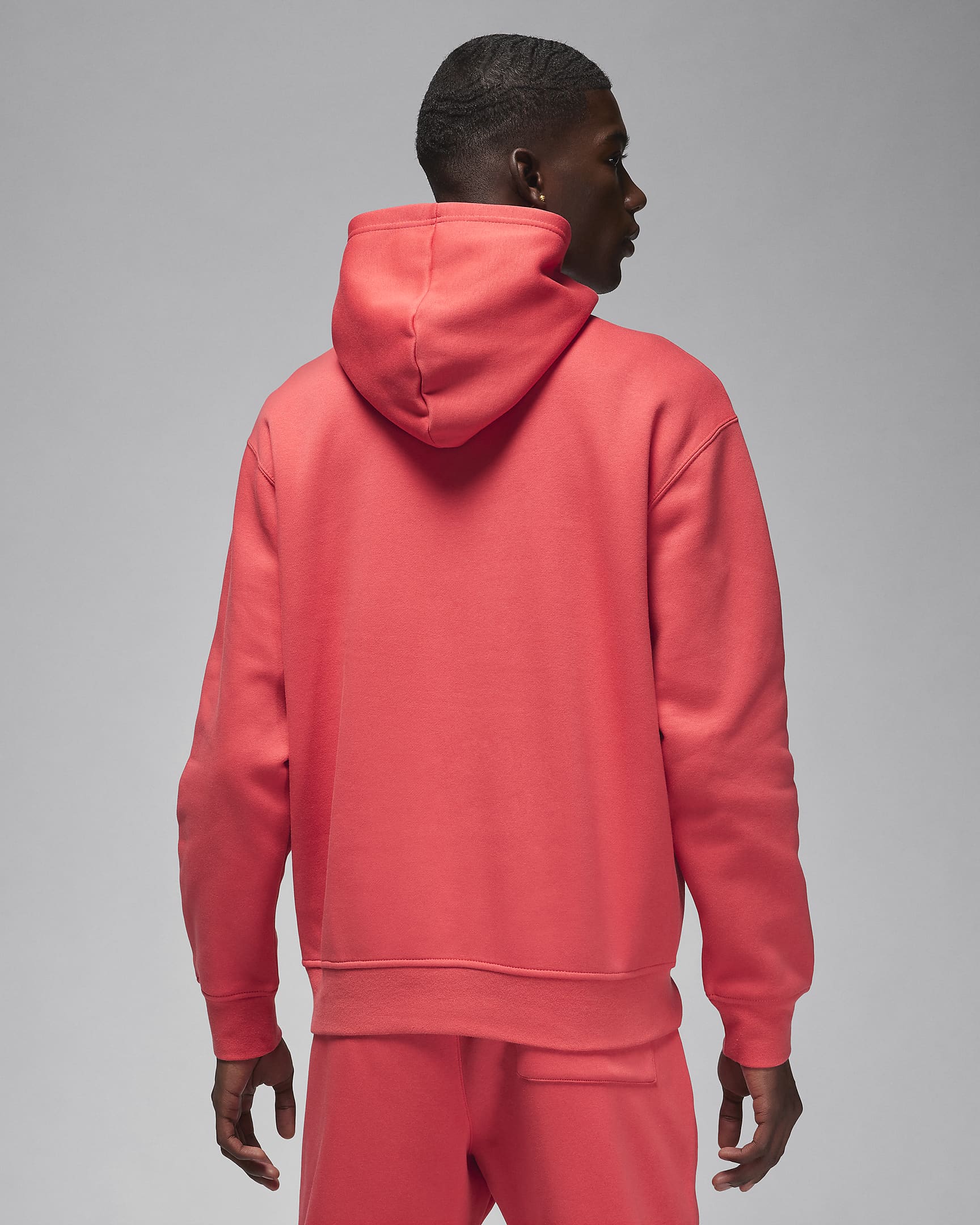 Jordan Brooklyn Fleece Sudadera con capucha y estampado - Hombre - Lobster/Blanco