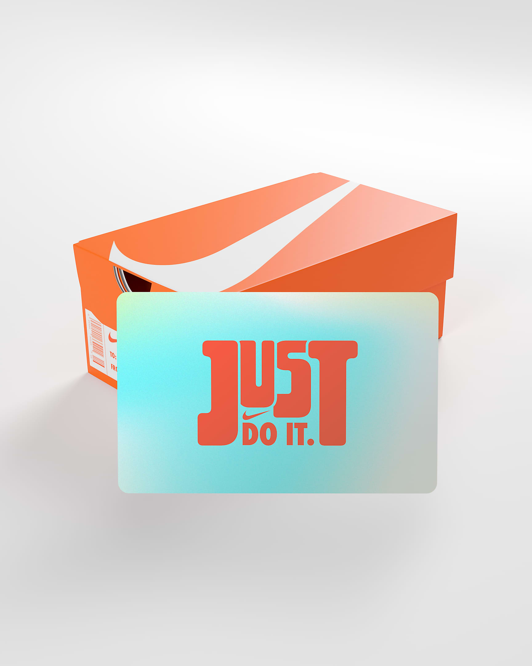 Nike Gift Card Mailed in a Mini Nike Shoebox - Light Blue