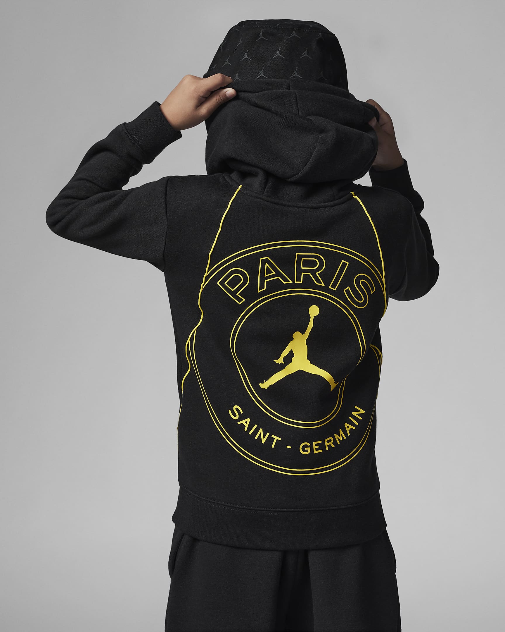 Jordan Paris Saint-Germain Fleece Pullover Younger Kids' Hoodie. Nike UK