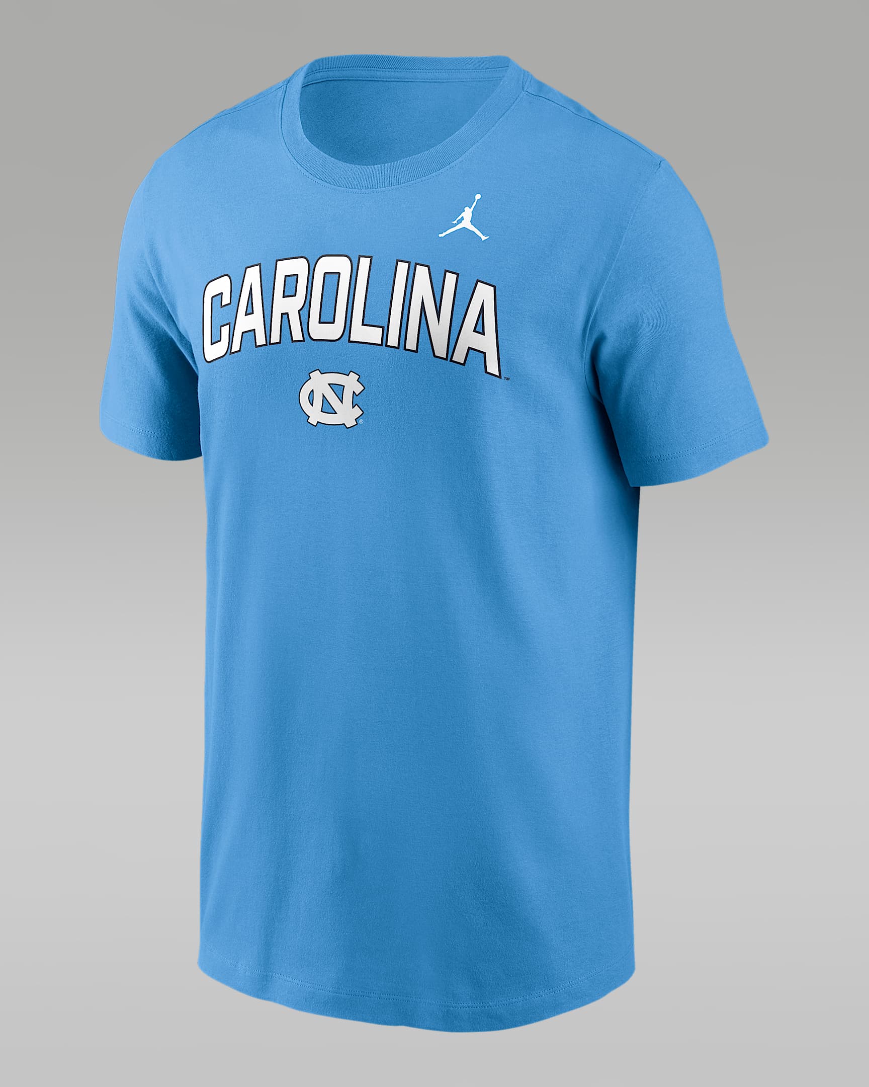North Carolina Primetime Arch Stack Men's Nike College T-Shirt - Light Blue