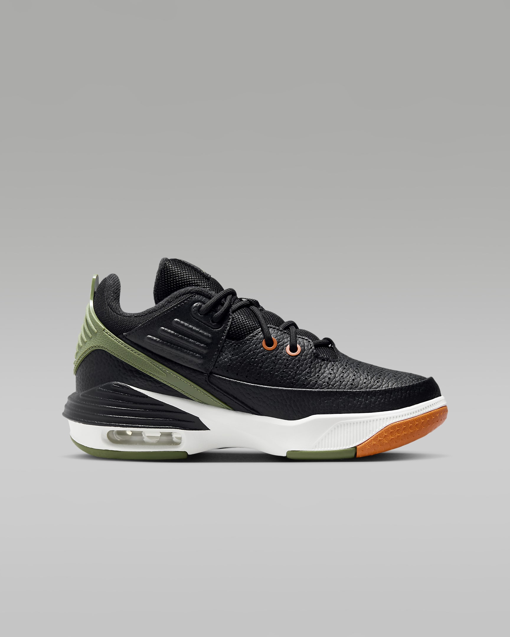 Jordan Max Aura 5 Older Kids' Shoes - Black/Bright Mandarin/Sail/Sky J Light Olive