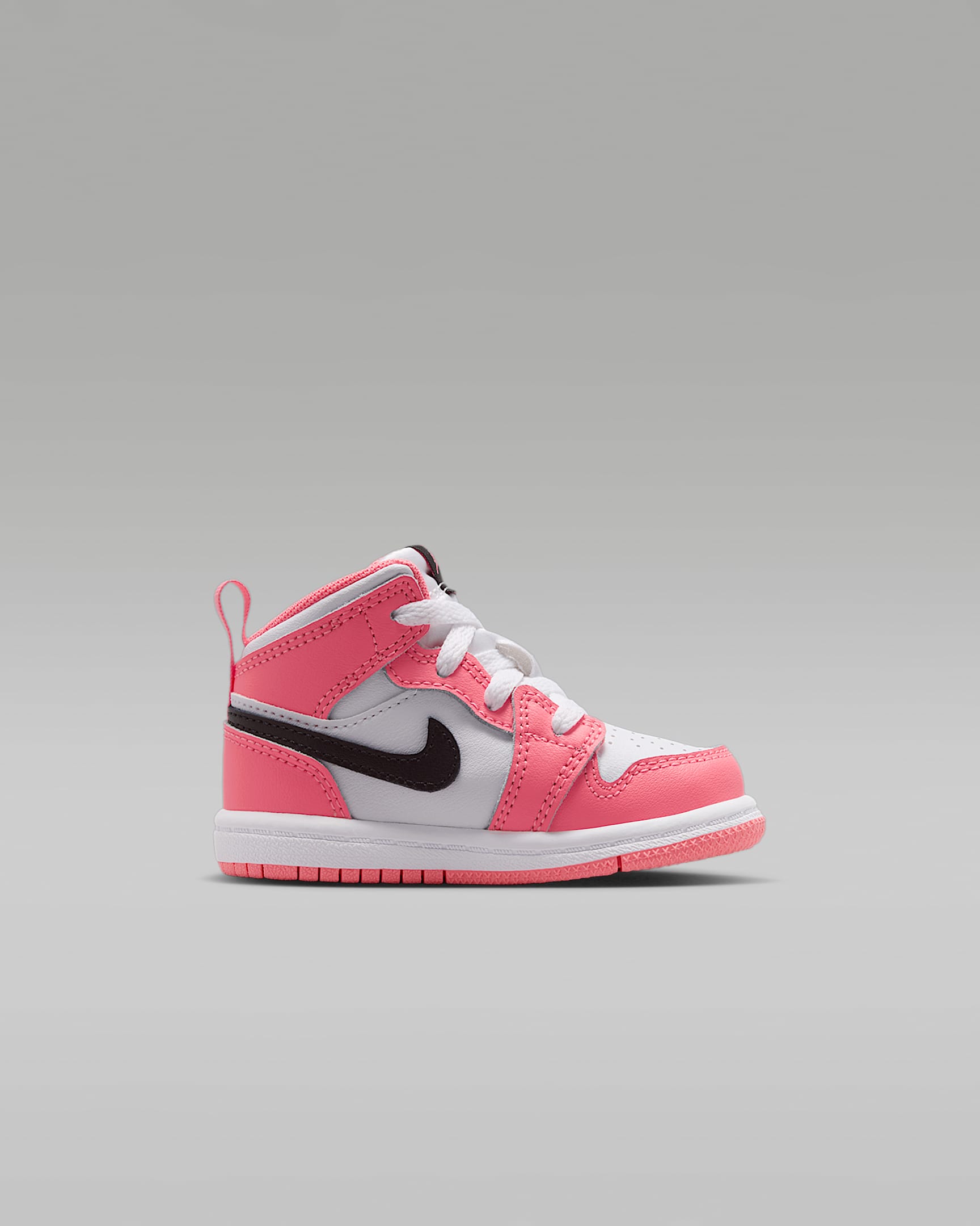Jordan 1 Mid Baby/Toddler Shoes - Pink Gaze/White/Black