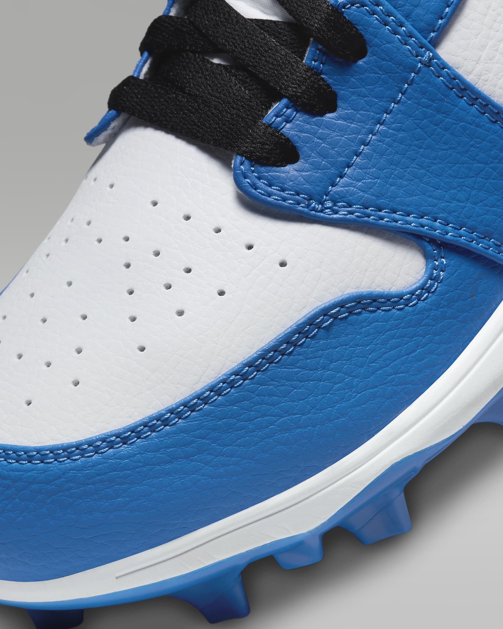 Jordan 1 Mid TD Men's Football Cleat - White/Royal/Black