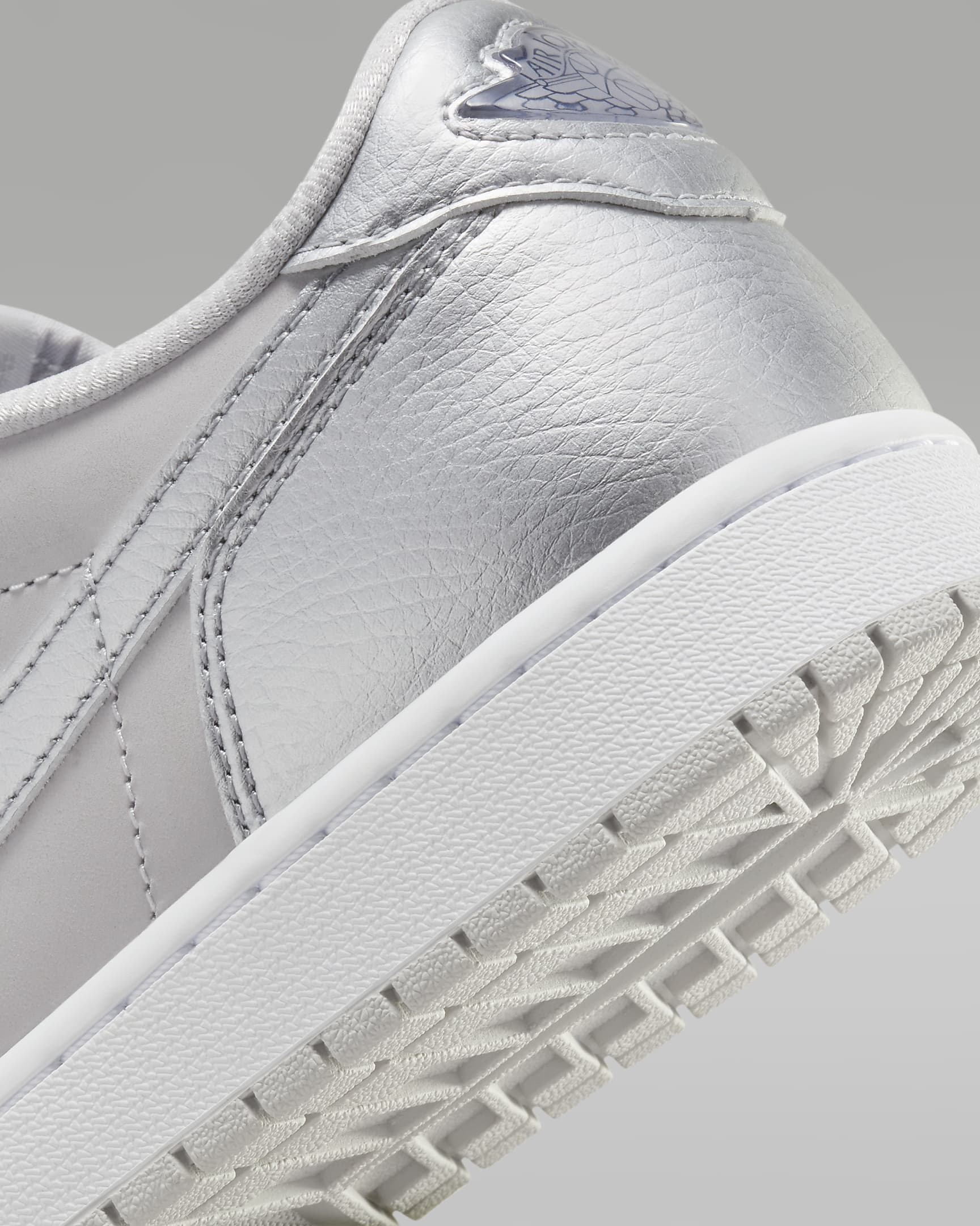 Air Jordan 1 Low OG 'Silver' Shoes - Neutral Grey/White/Metallic Silver