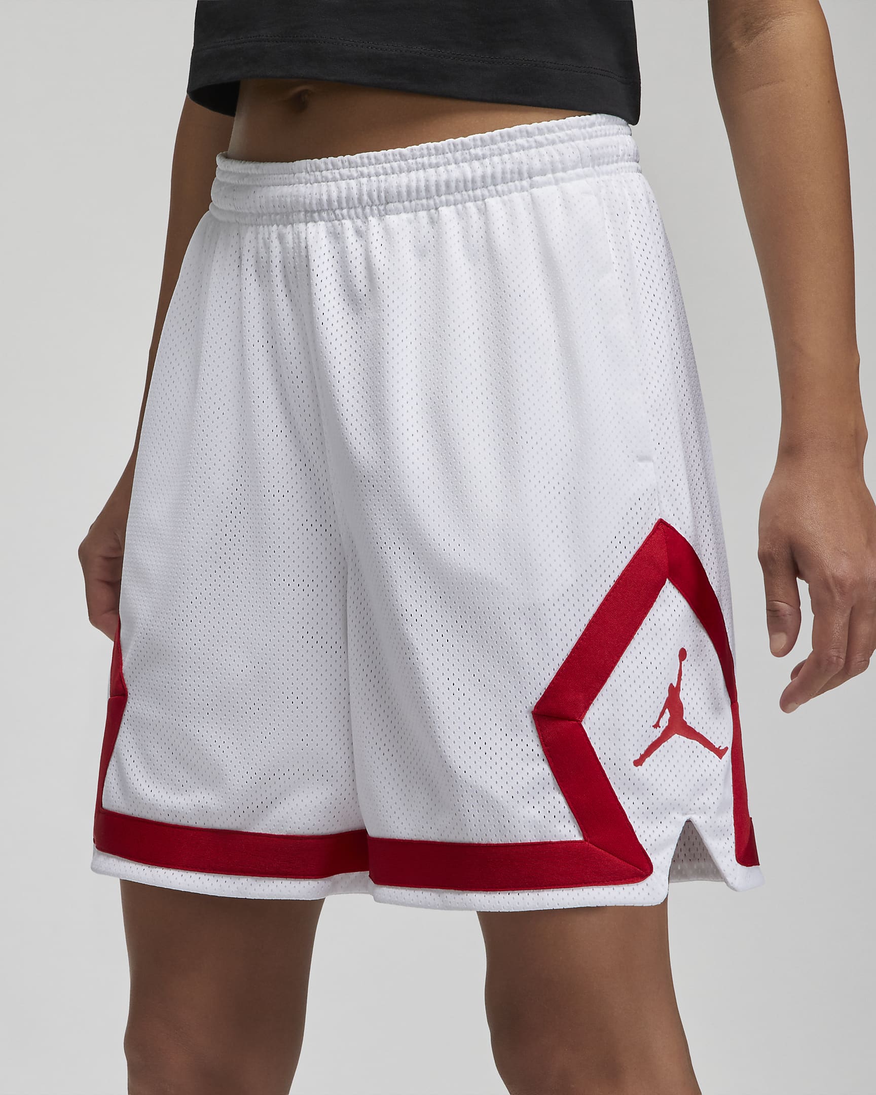 Shorts Jordan (Her)itage Diamond för kvinnor - Vit/Gym Red