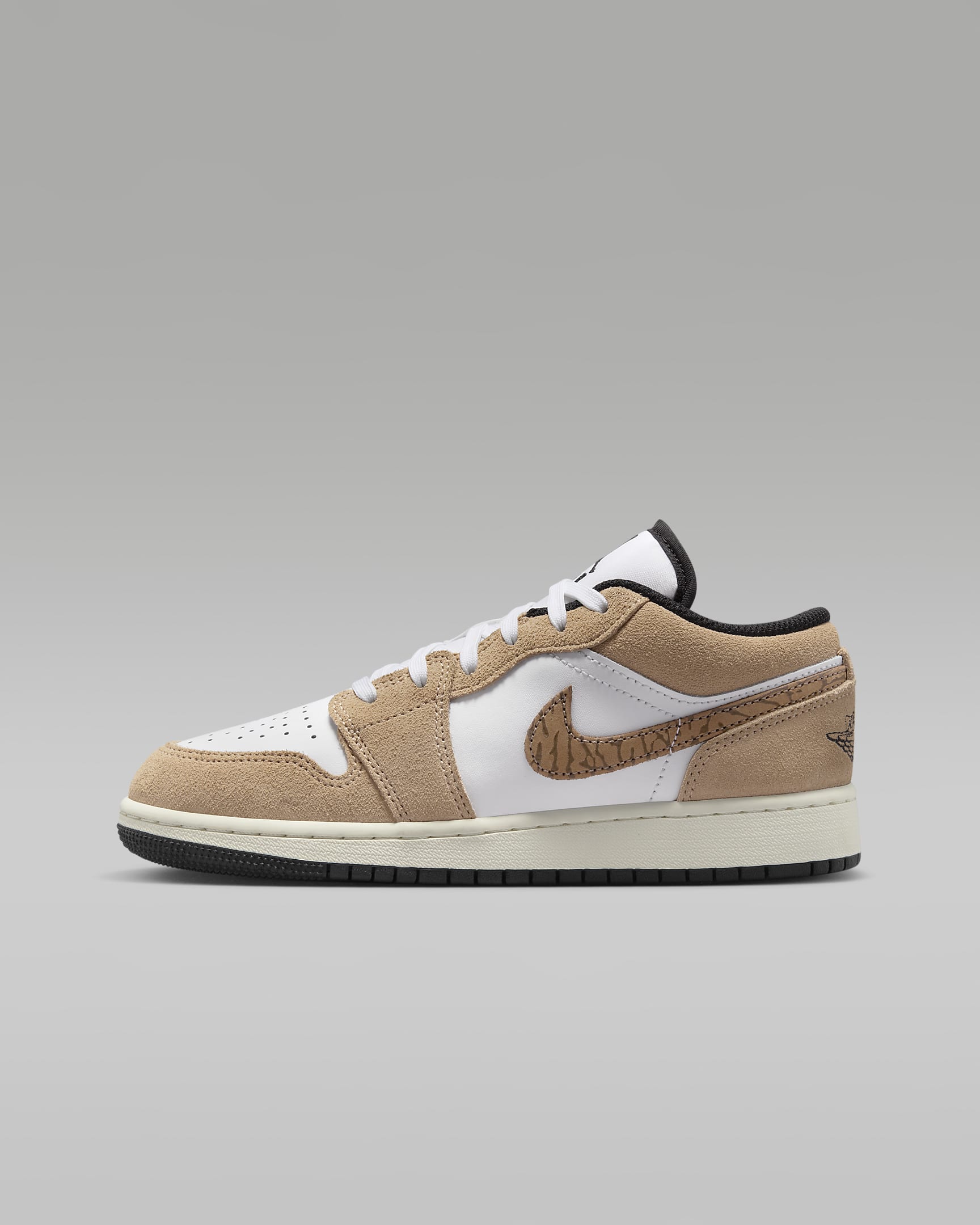 Air Jordan 1 Low SE Older Kids' Shoes - Hemp/White/Black/Light British Tan