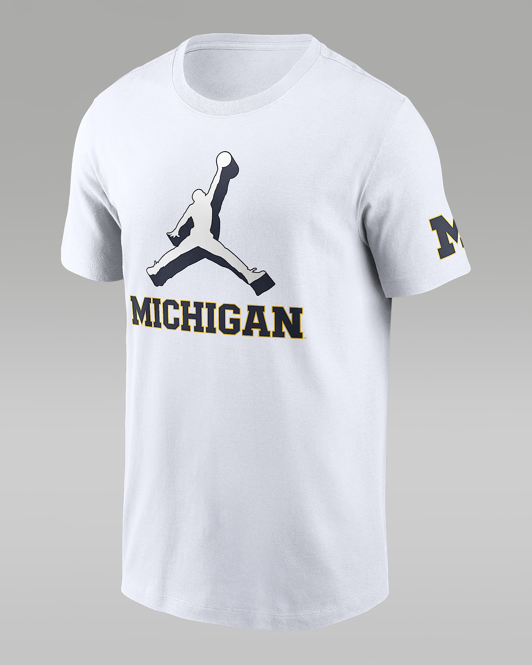 Michigan Primetime Campus 2-Hit Swoosh Men's Nike College T-Shirt - White