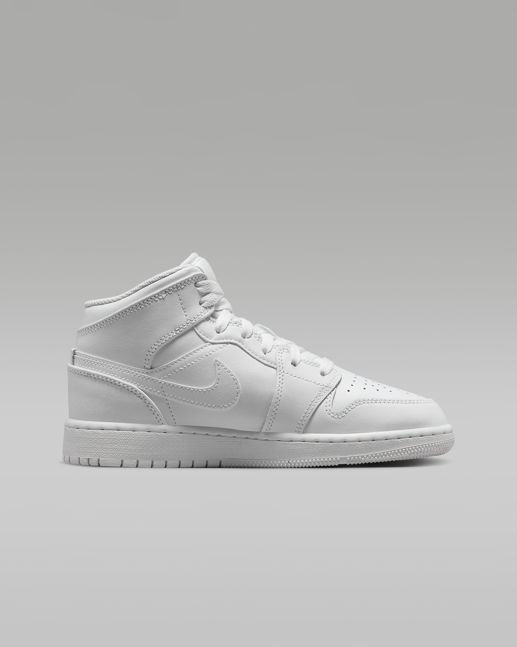 Jordan 1 Mid Kinderschoenen - Wit/Wit/Wit