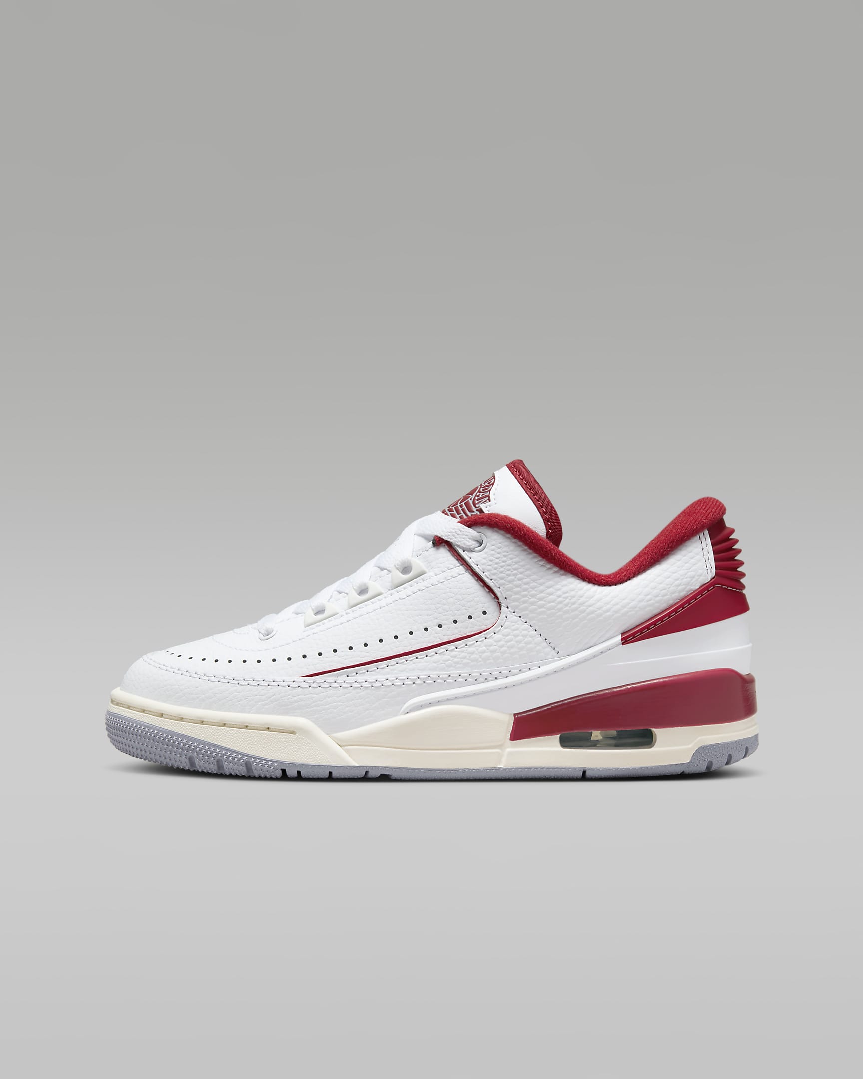 Jordan 2/3 Big Kids' Shoes - White/Sail/Cement Grey/Varsity Red