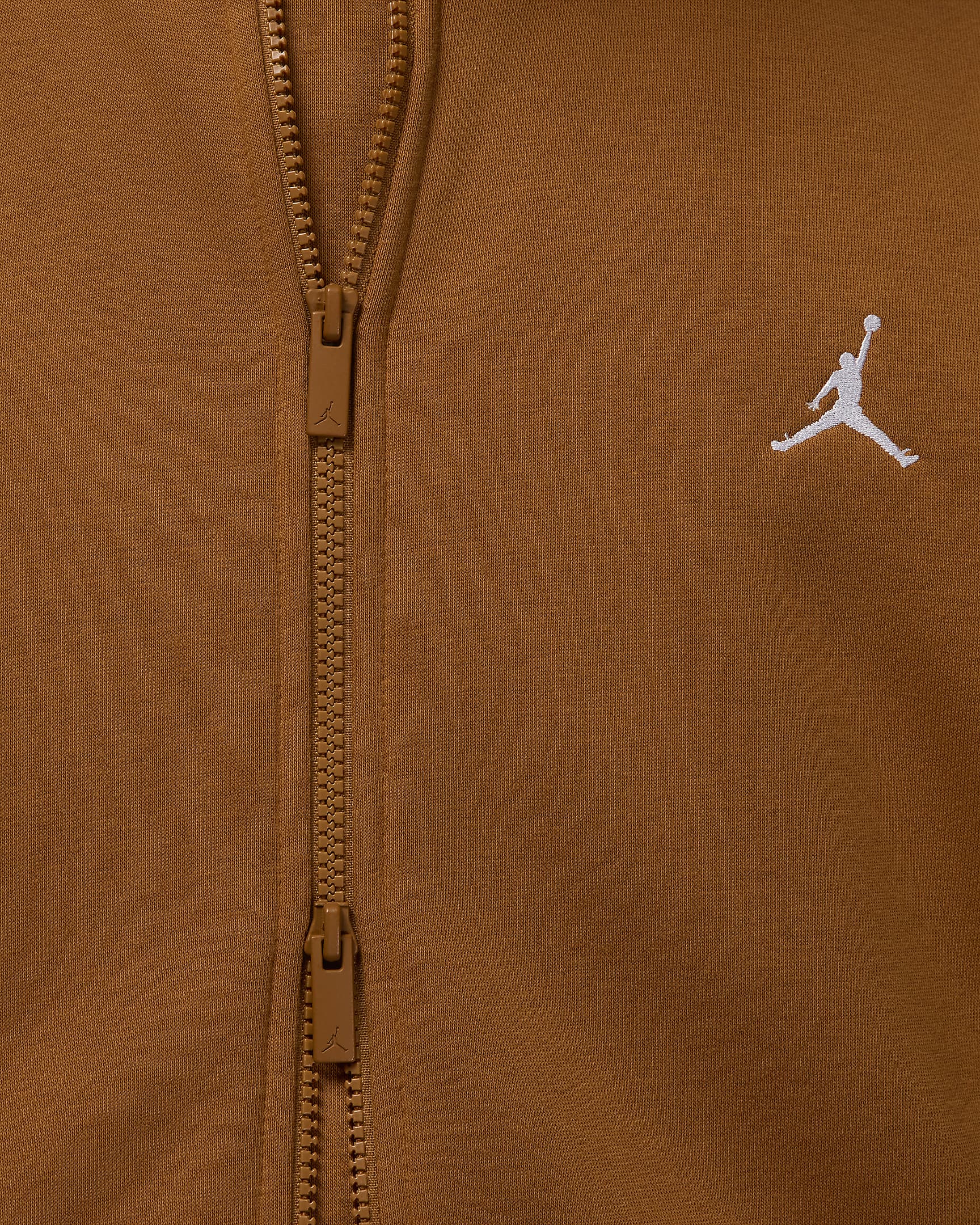 Jordan Brooklyn Fleece Tam Boy Fermuarlı Erkek Kapüşonlu Üstü - Desert Bronze/Beyaz