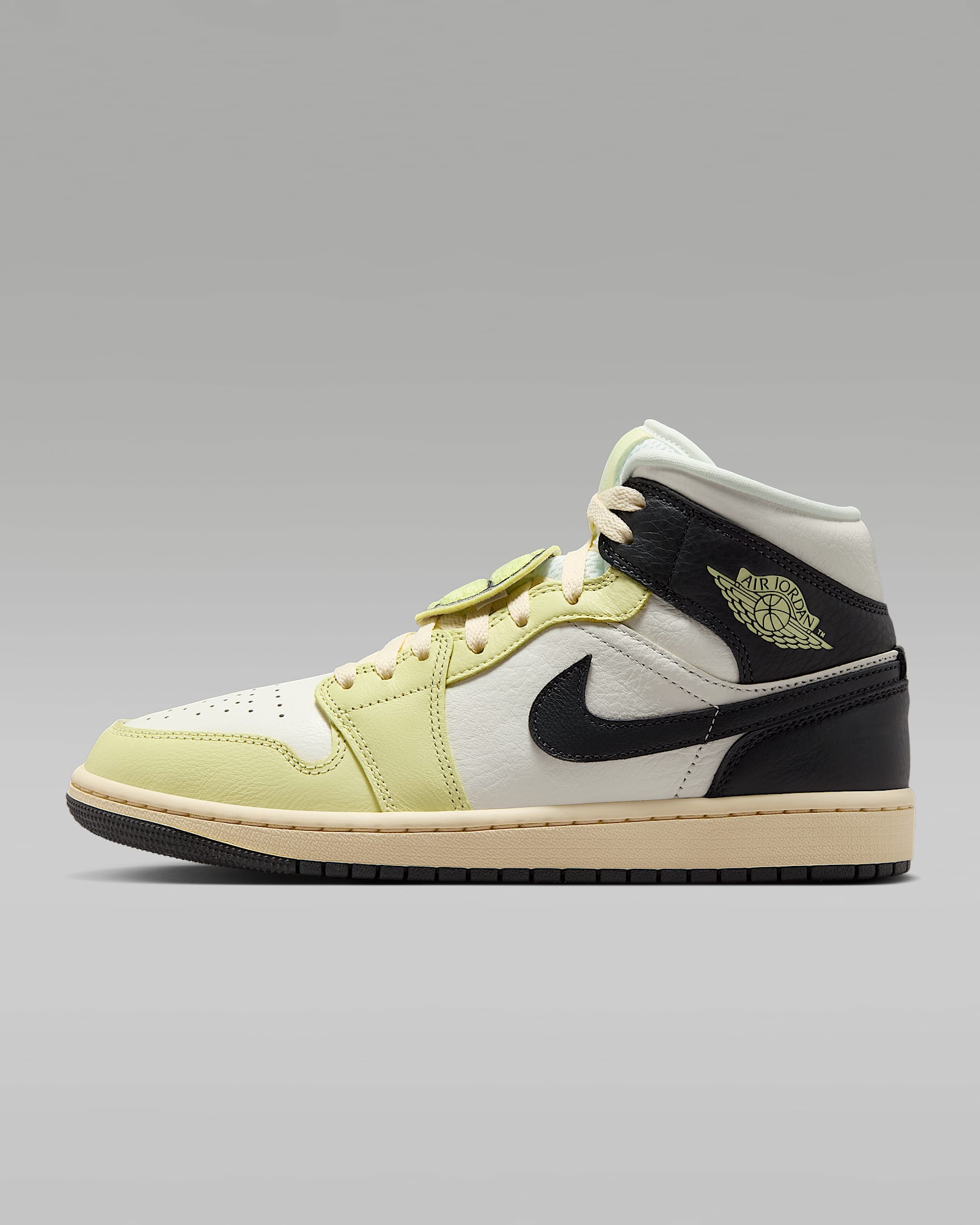 Air Jordan 1 Mid SE Women's Shoes - Sail/Anthracite/Luminous Green
