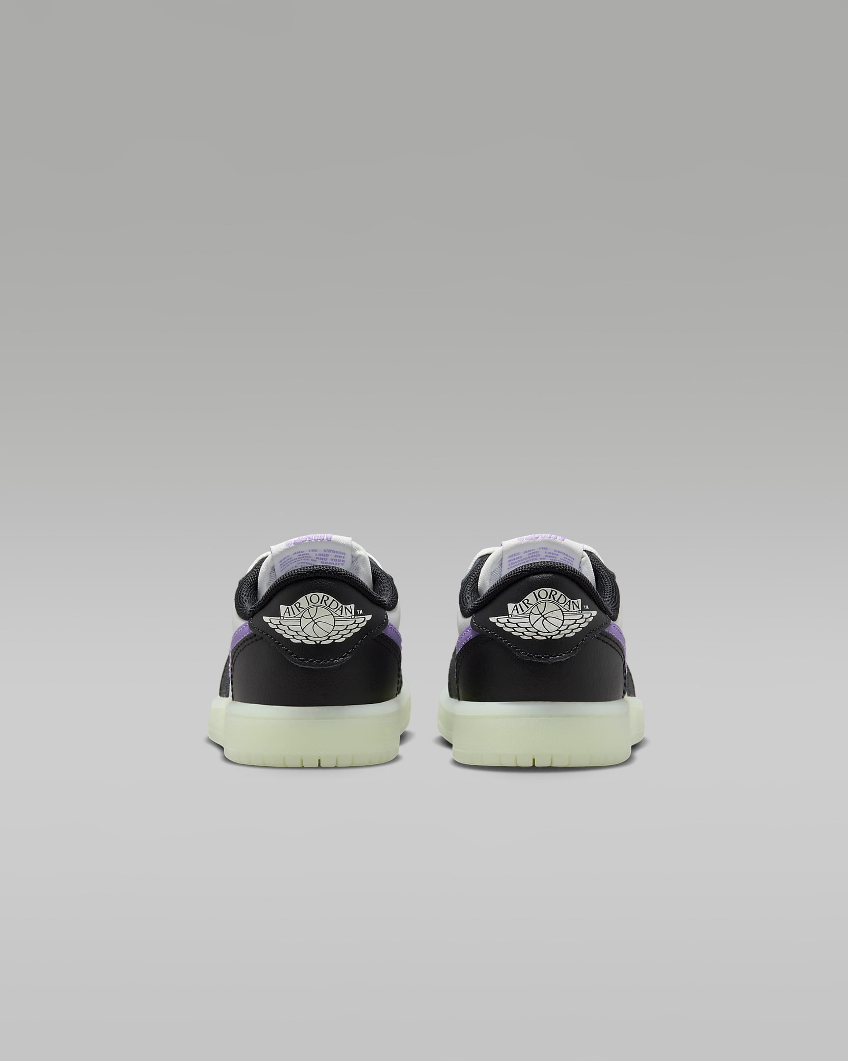 Jordan 1 Retro Low Younger Kids' Shoes - Black/Volt Tint/Summit White/Black Raspberry