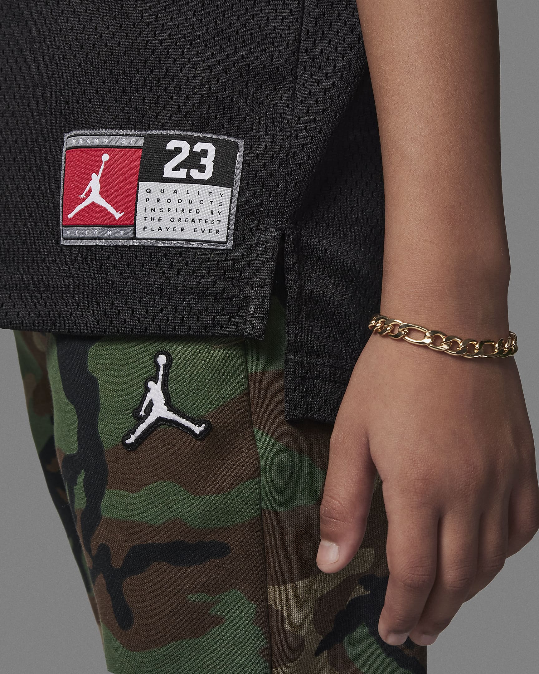 Jersey para niños talla pequeña Jordan 23 - Negro