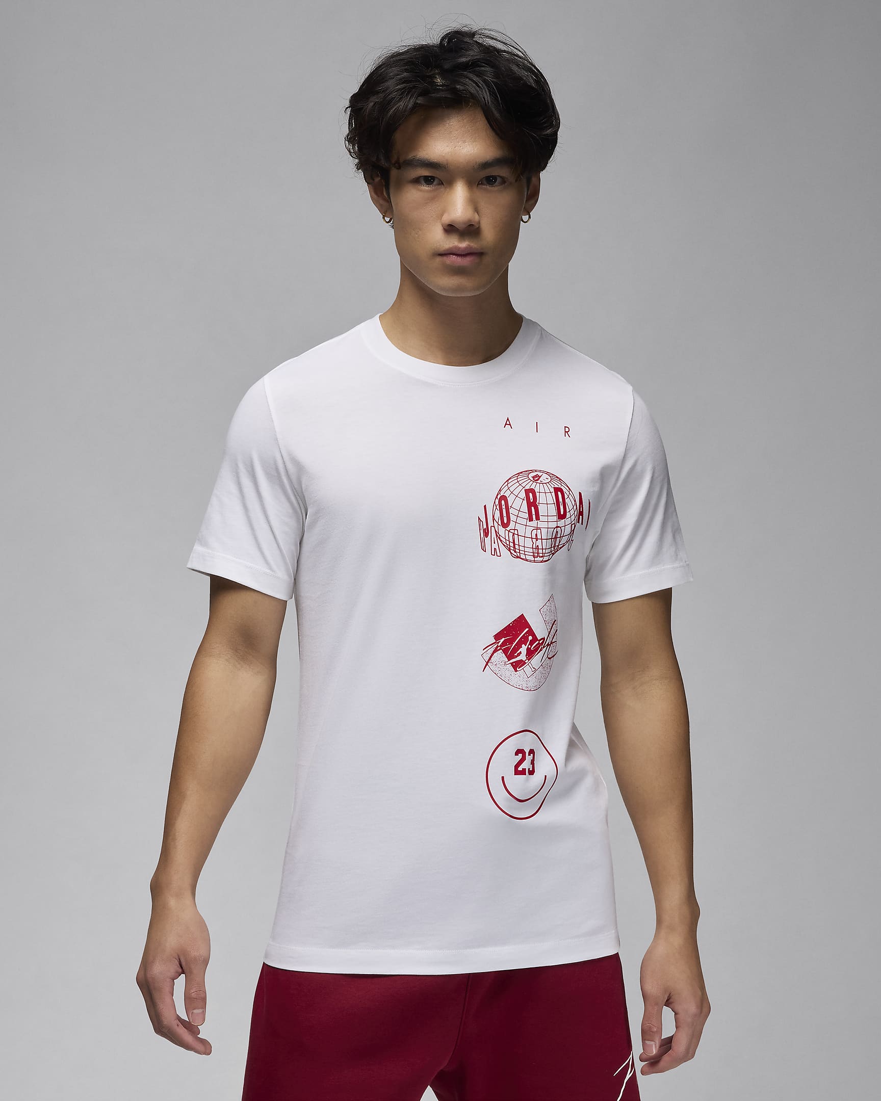 Jordan Brand Men's T-Shirt - White/Gym Red