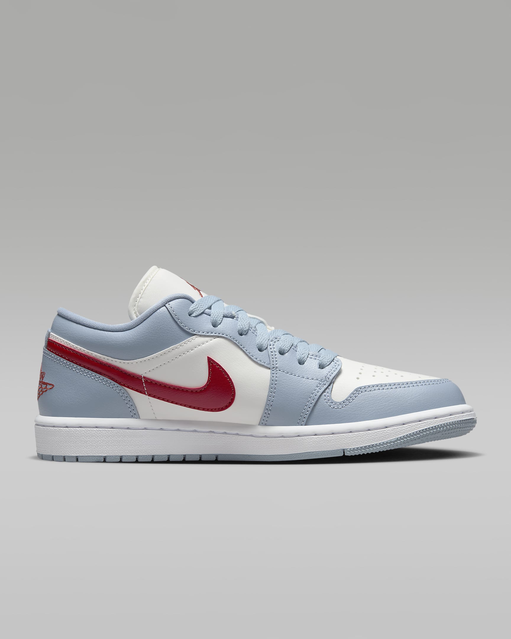 Air Jordan 1 Low Women's Shoes - Sail/Blue Grey/White/Dune Red