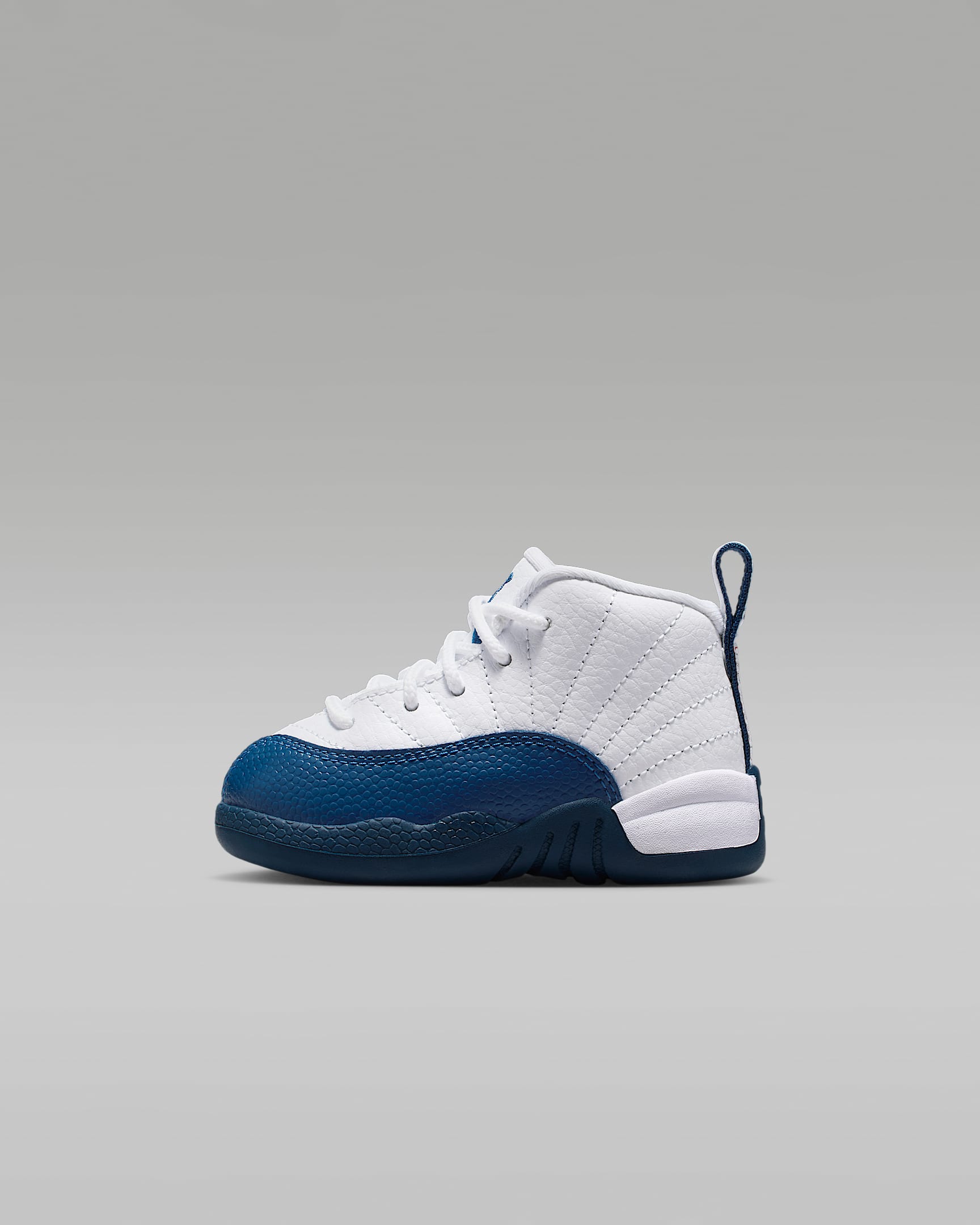 Jordan 12 Retro Baby/Toddler Shoes - White/Metallic Silver/Varsity Red/French Blue