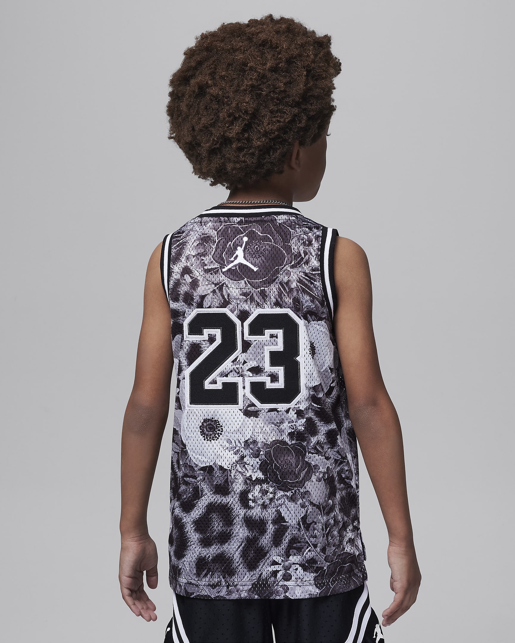 Jersey estampado para niños talla pequeña Jordan 23 - Negro/Gris humo