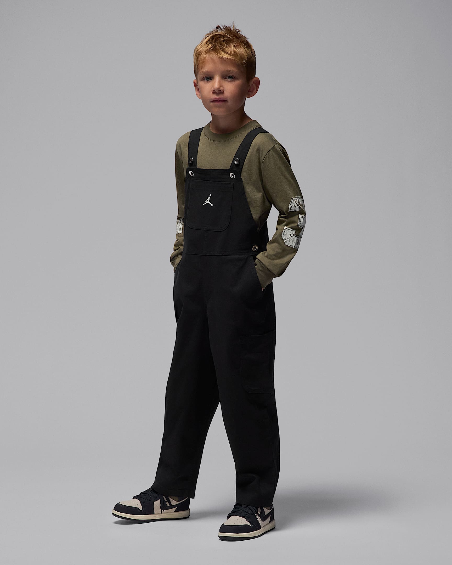 Jordan MVP Little Kids' 2-Piece Overalls Set - Black