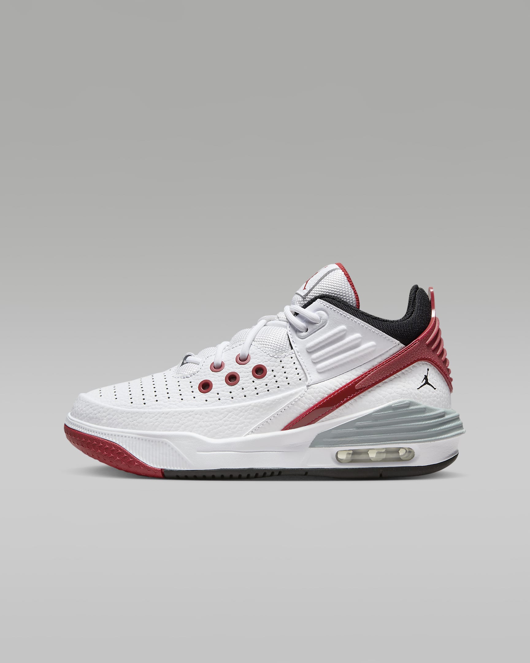 รองเท้าเด็กโต Jordan Max Aura 5 - ขาว/Varsity Red/Wolf Grey/ดำ