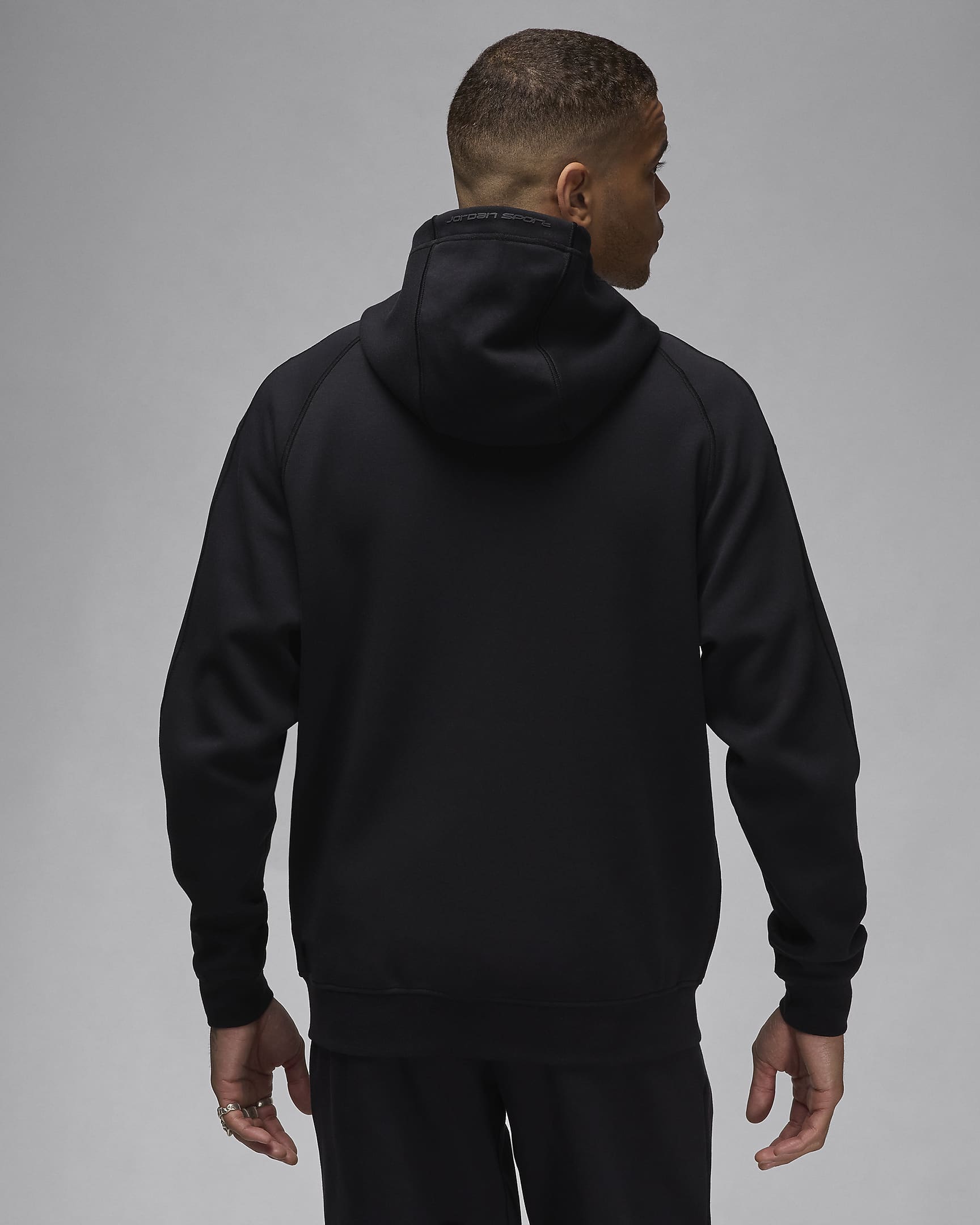 เสื้อมีฮู้ดซิปยาวผู้ชาย Dri-FIT Jordan Sport Hoop Fleece - ดำ/Dark Shadow