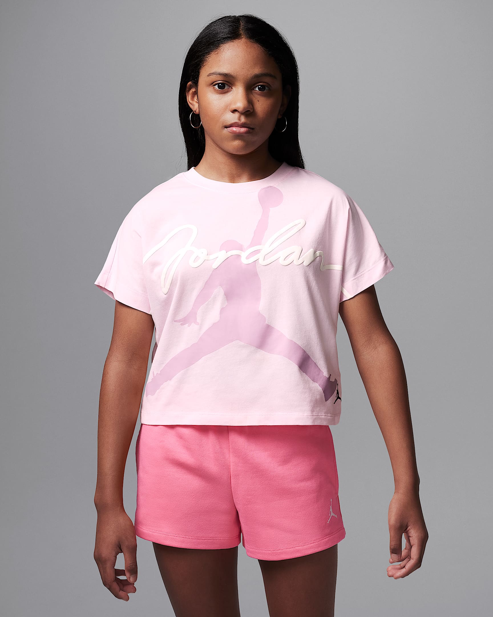 Camisola de manga curta "Hidden in Plain Sight" Jordan Júnior - Rosa Foam