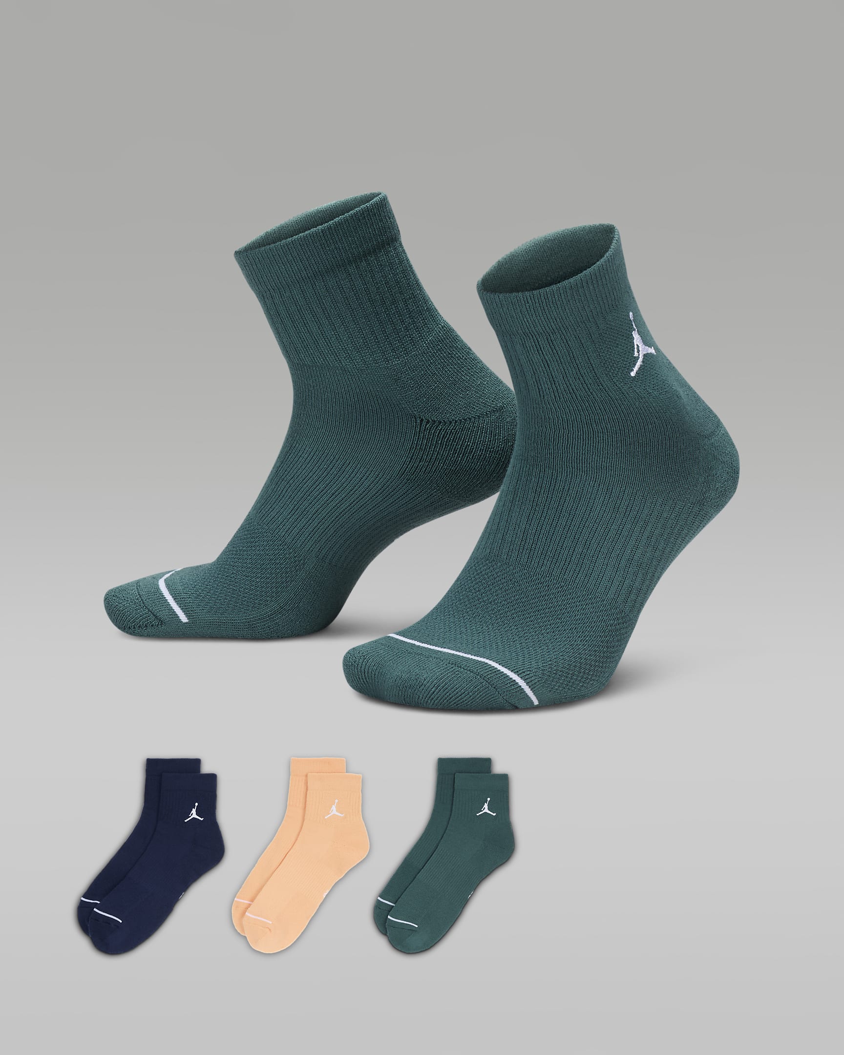 Jordan Everyday Ankle Socks (3 Pairs) - Multi-Colour