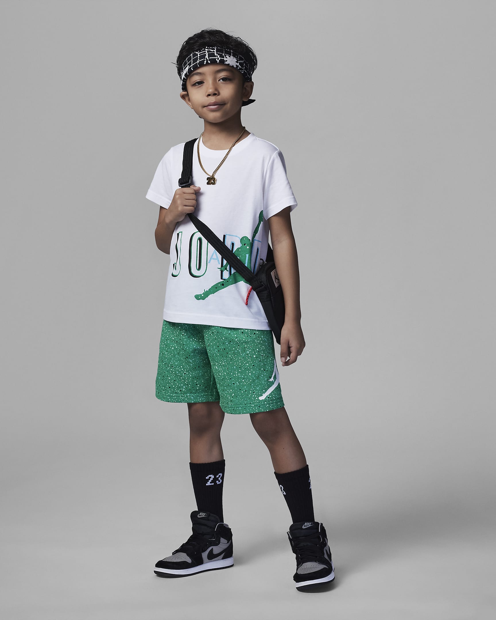 Jordan Little Kids' T-Shirt and Shorts Set - Lucky Green
