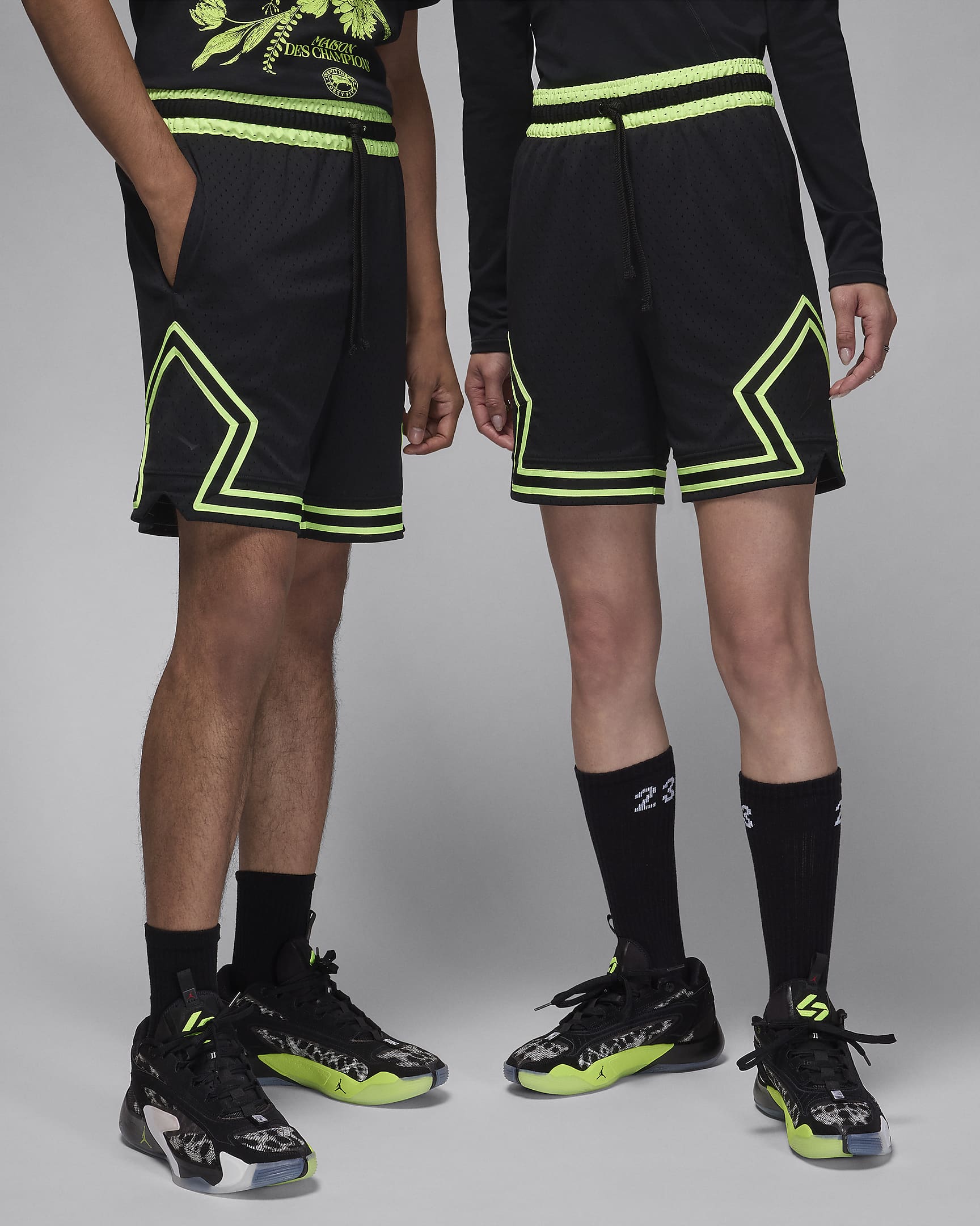 Jordan Dri-FIT Sport Diamond shorts - Svart/Volt Glow/Svart