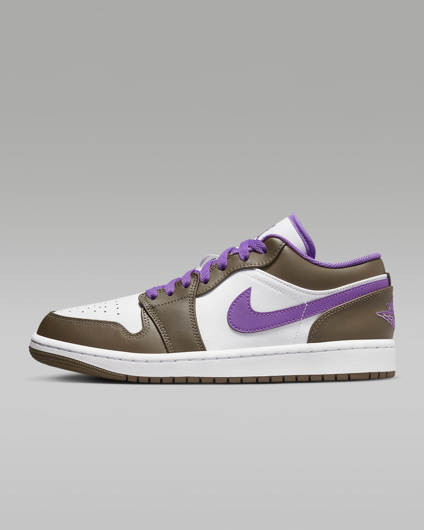 Air Jordan 1 Low Men's Shoes - Palomino/White/Wild Berry