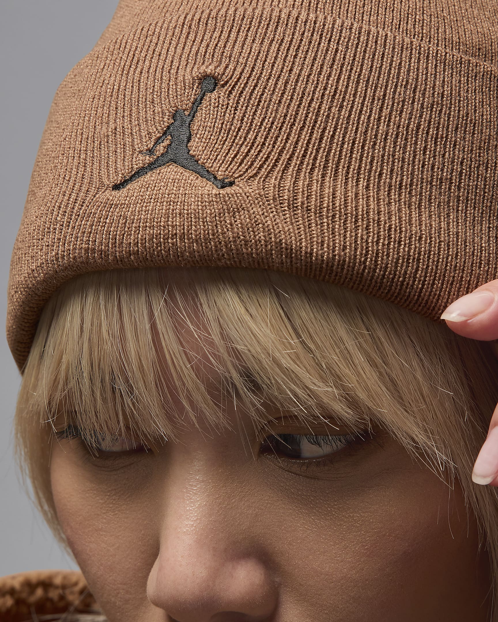 Bonnet doublé en satin Jordan Peak - Archaeo Brown/Noir