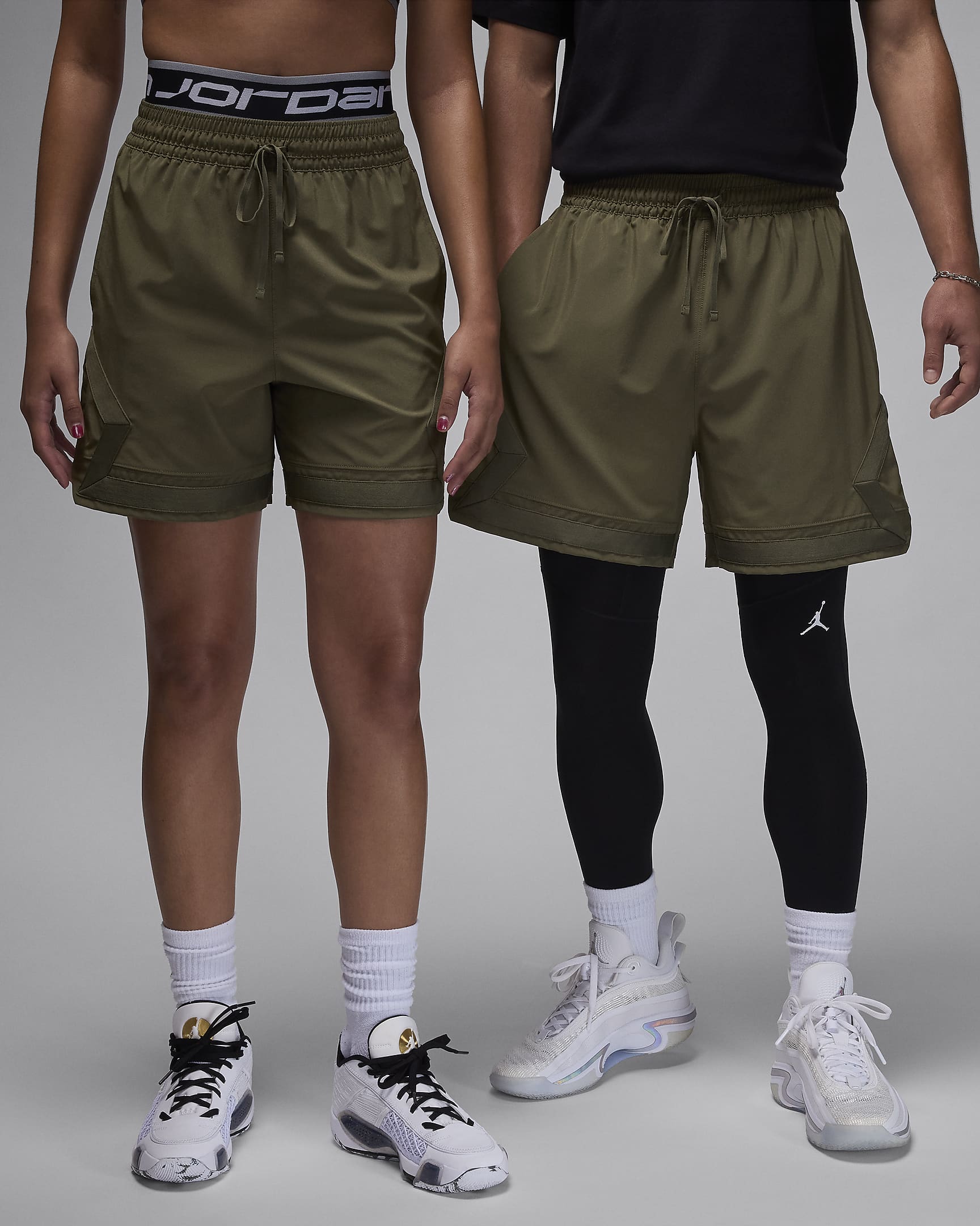 Jordan Sport Men's Dri-FIT Woven Diamond Shorts - Medium Olive/Medium Olive/Medium Olive