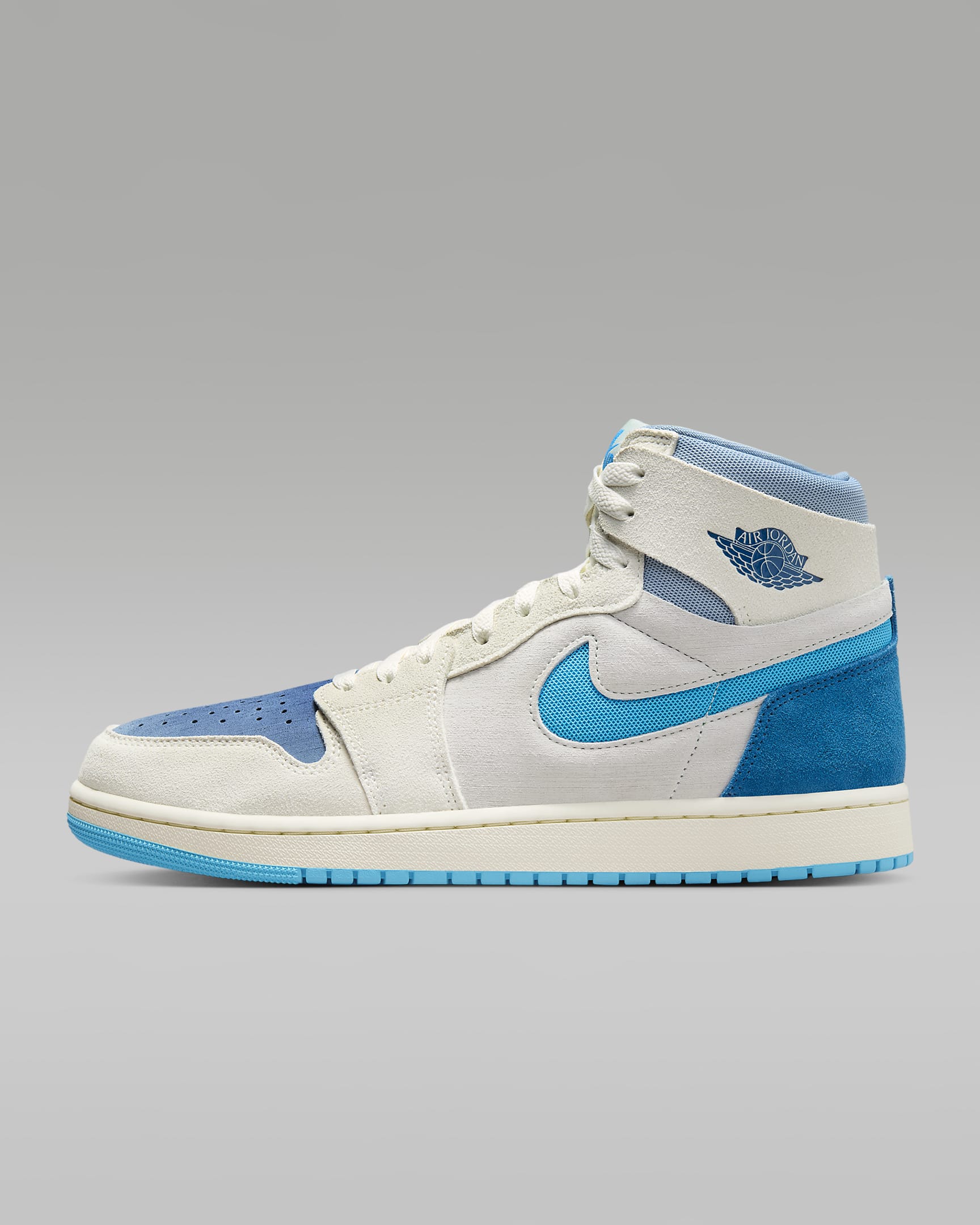 Air Jordan 1 Zoom CMFT 2 Men's Shoes - Sail/Blue Grey/Light Silver/Dark Powder Blue