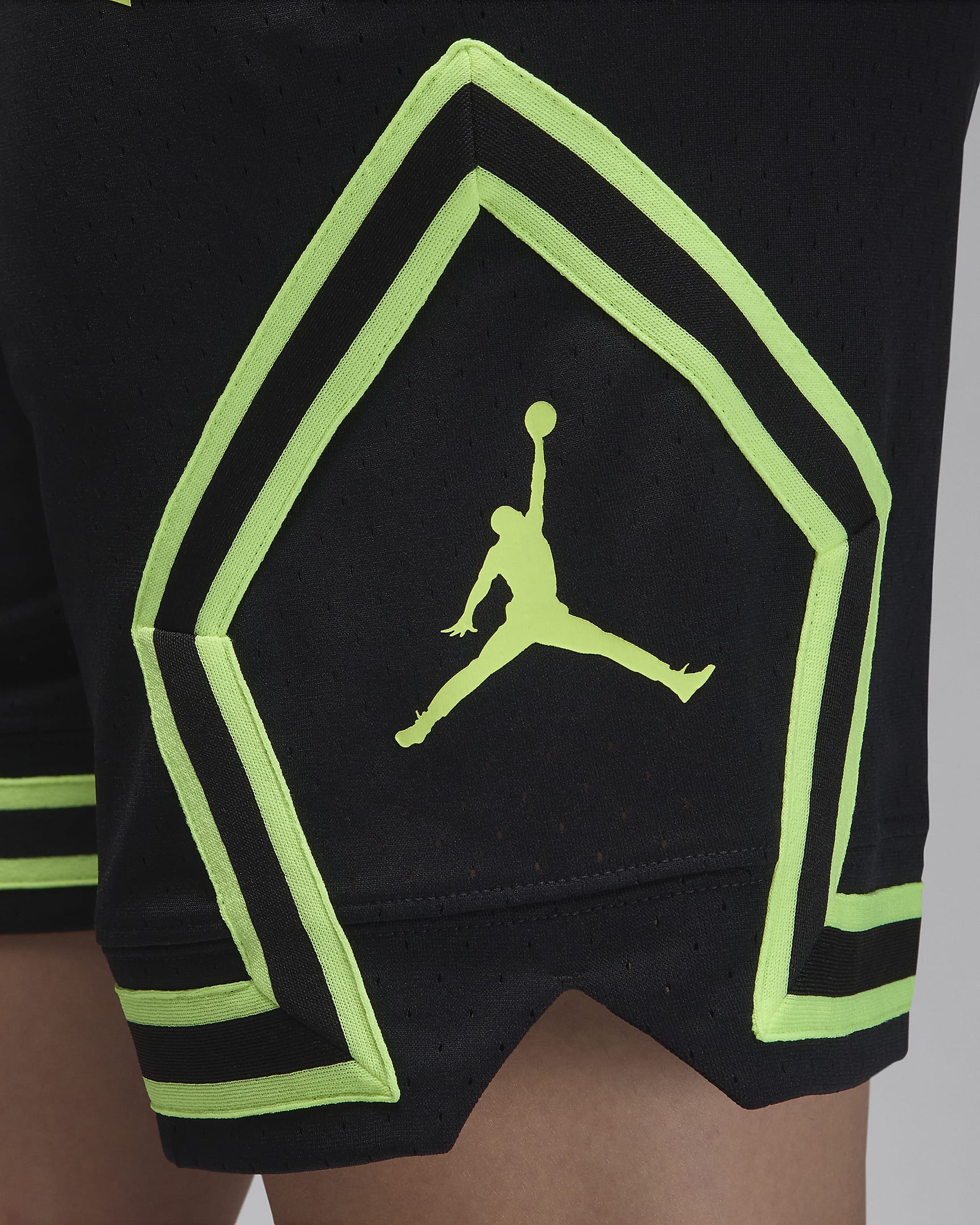 Jordan Sport Dri-FIT Diamond Shorts für Herren - Schwarz/Volt Glow/Volt Glow