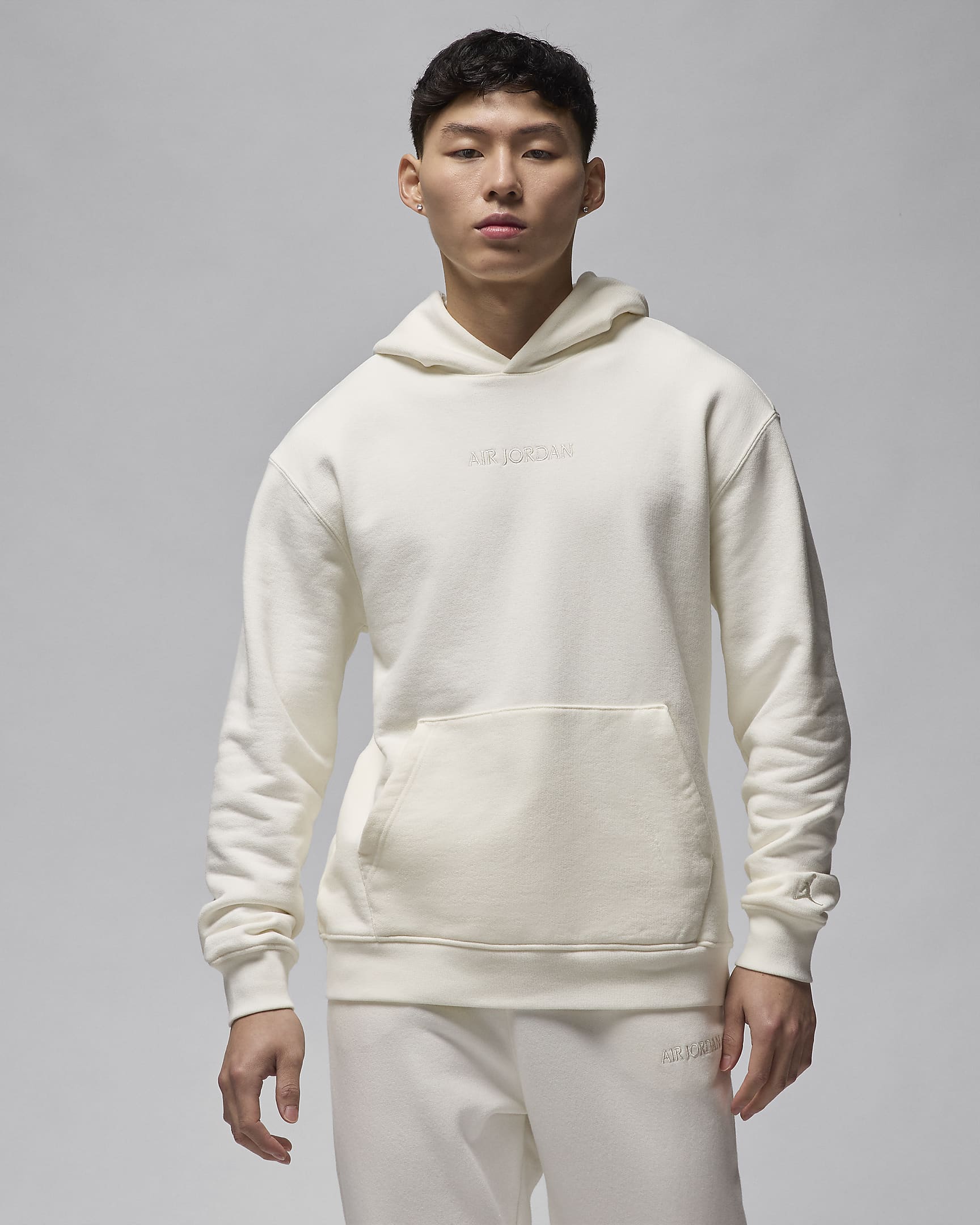 Jordan Wordmark Men's Fleece Hoodie - Sail/Sail