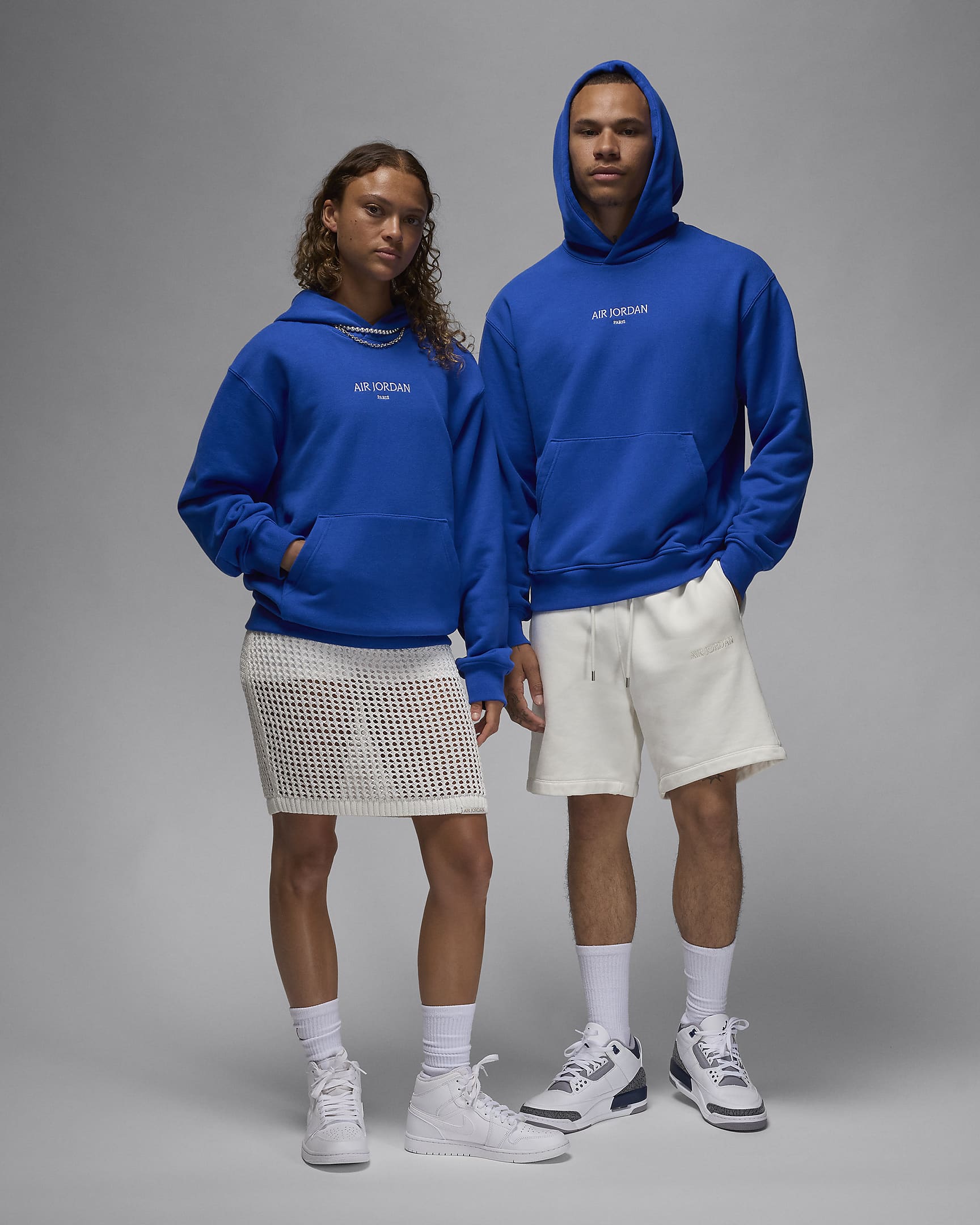 Felpa pullover in fleece con cappuccio Air Jordan Wordmark – Uomo - Game Royal