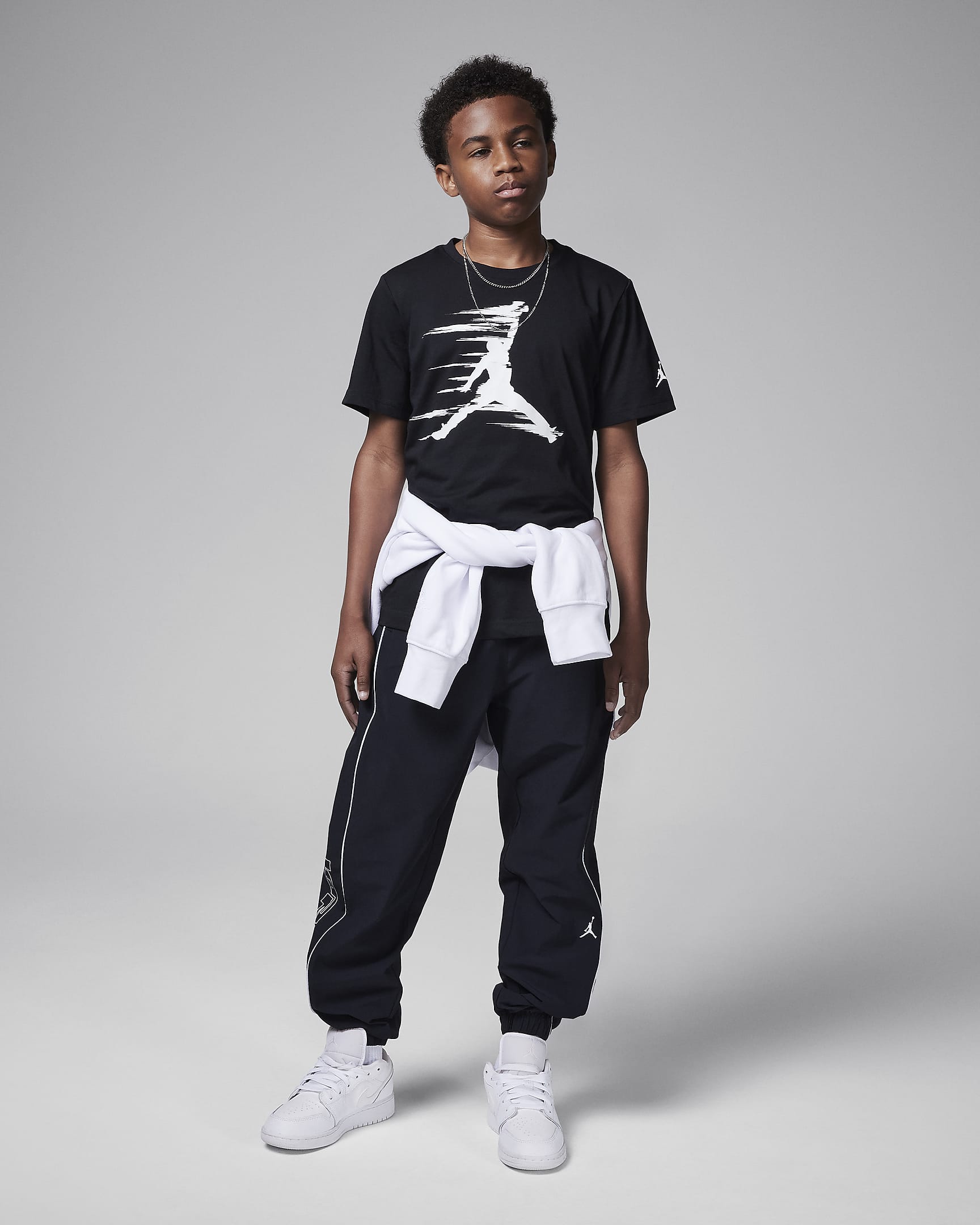 Jordan MVP Big Kids' Motion Jumpman T-Shirt - Black